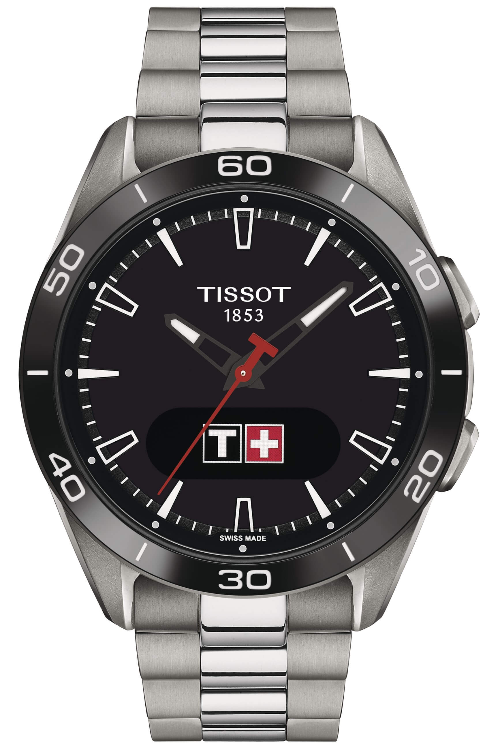 TISSOT -T-Touch Connect Sport ladies' and men's watch titanium quartz sapphire crystal 43mm- T153.420.44.051.00