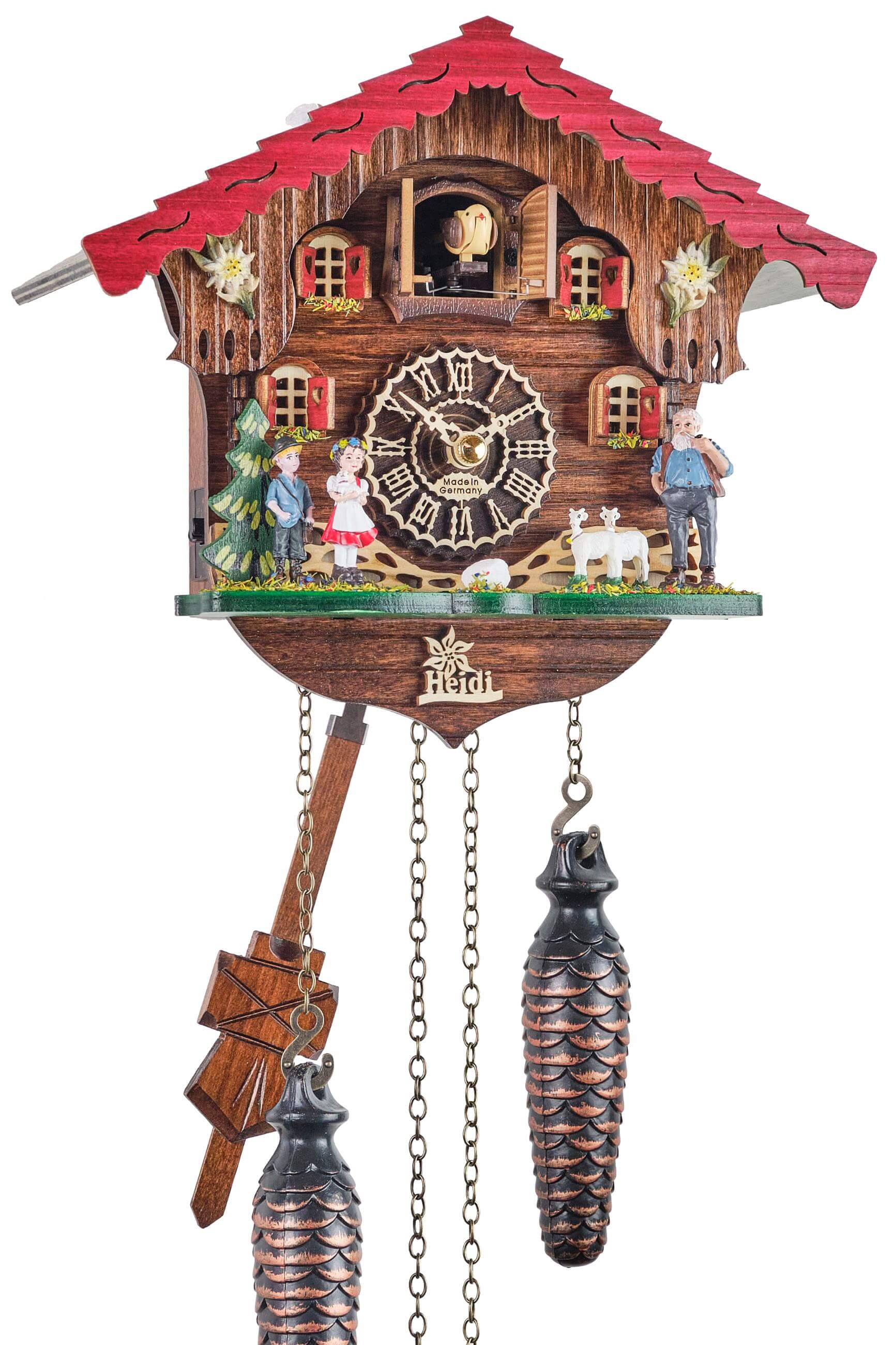 Trenkle -Cuckoo Clock Quartz Movement Music Heidihaus 19cm- 4305 QM