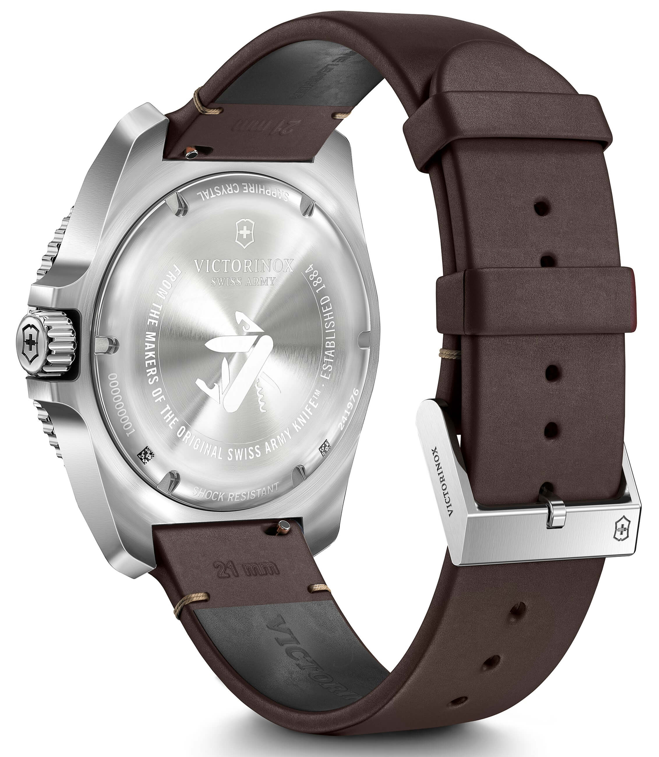 Victorinox -Journey 1884 Herrenuhr Braun Quarz Saphirglas 43mm- 241976.1