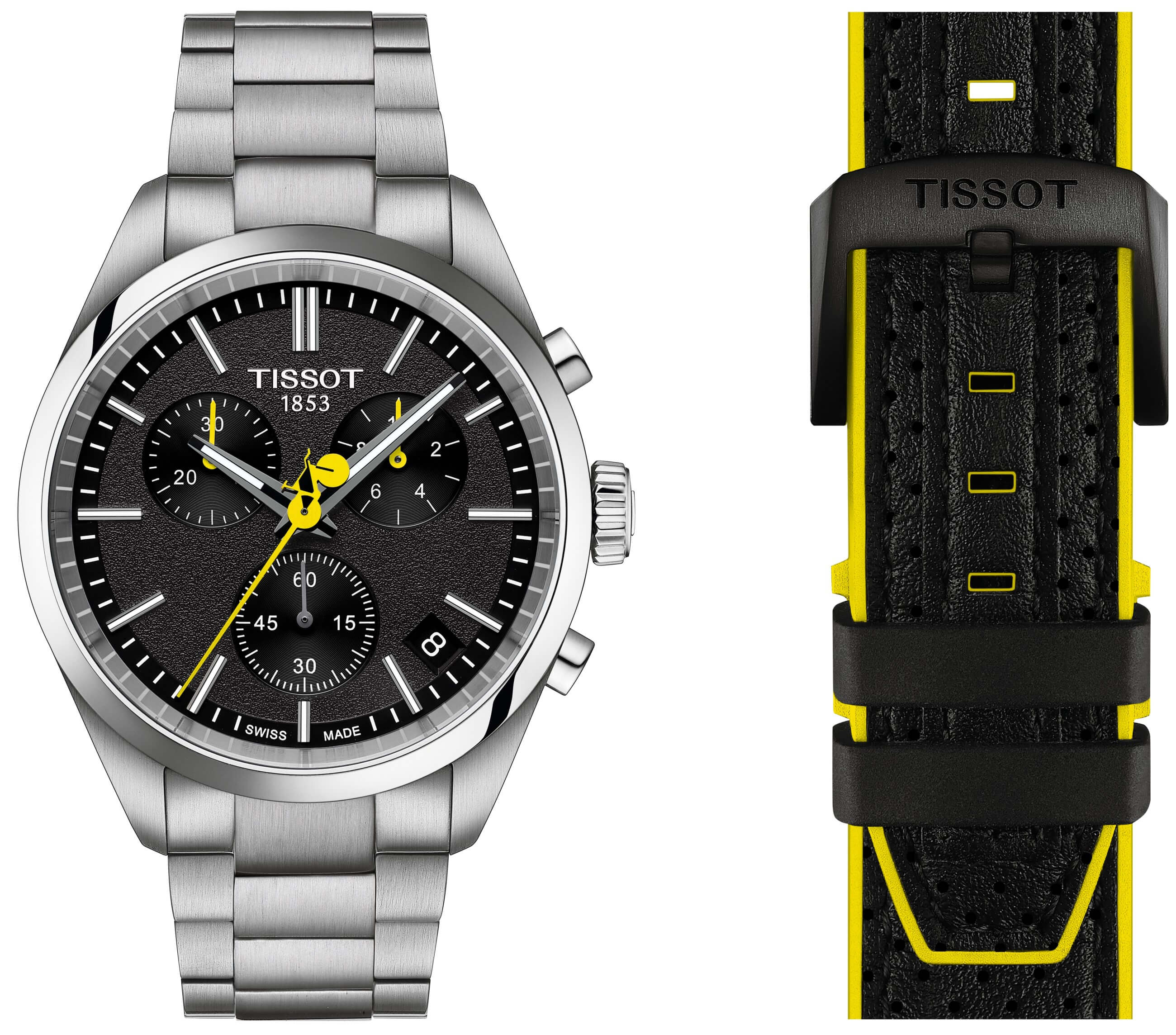 TISSOT -PR 100 Tour de France men's watch silver black quartz sapphire crystal 40mm- T150.417.11.051.00
