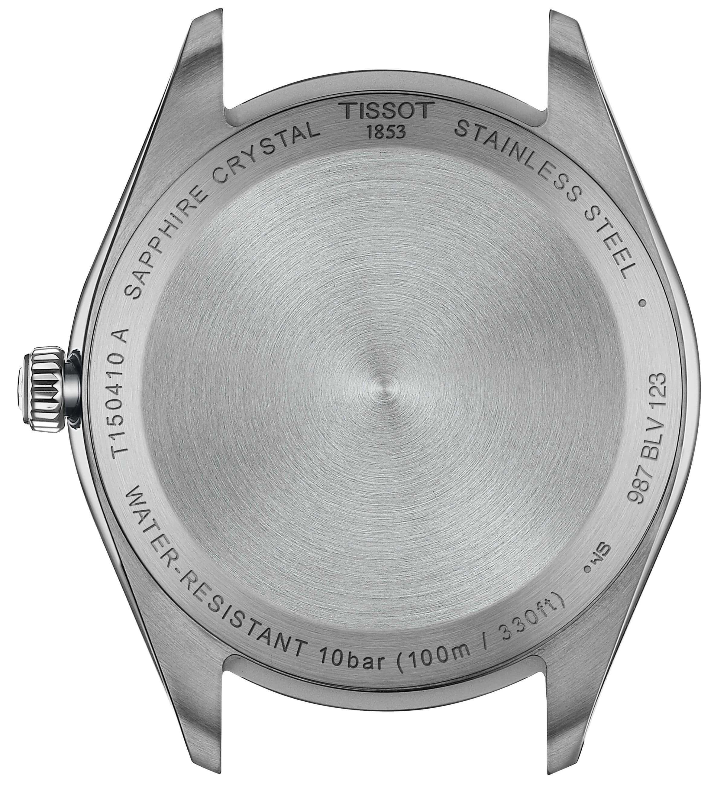 TISSOT -PR 100 Herrenuhr Schwarz Silber Quarz Saphirglas 40mm- T150.410.16.051.00