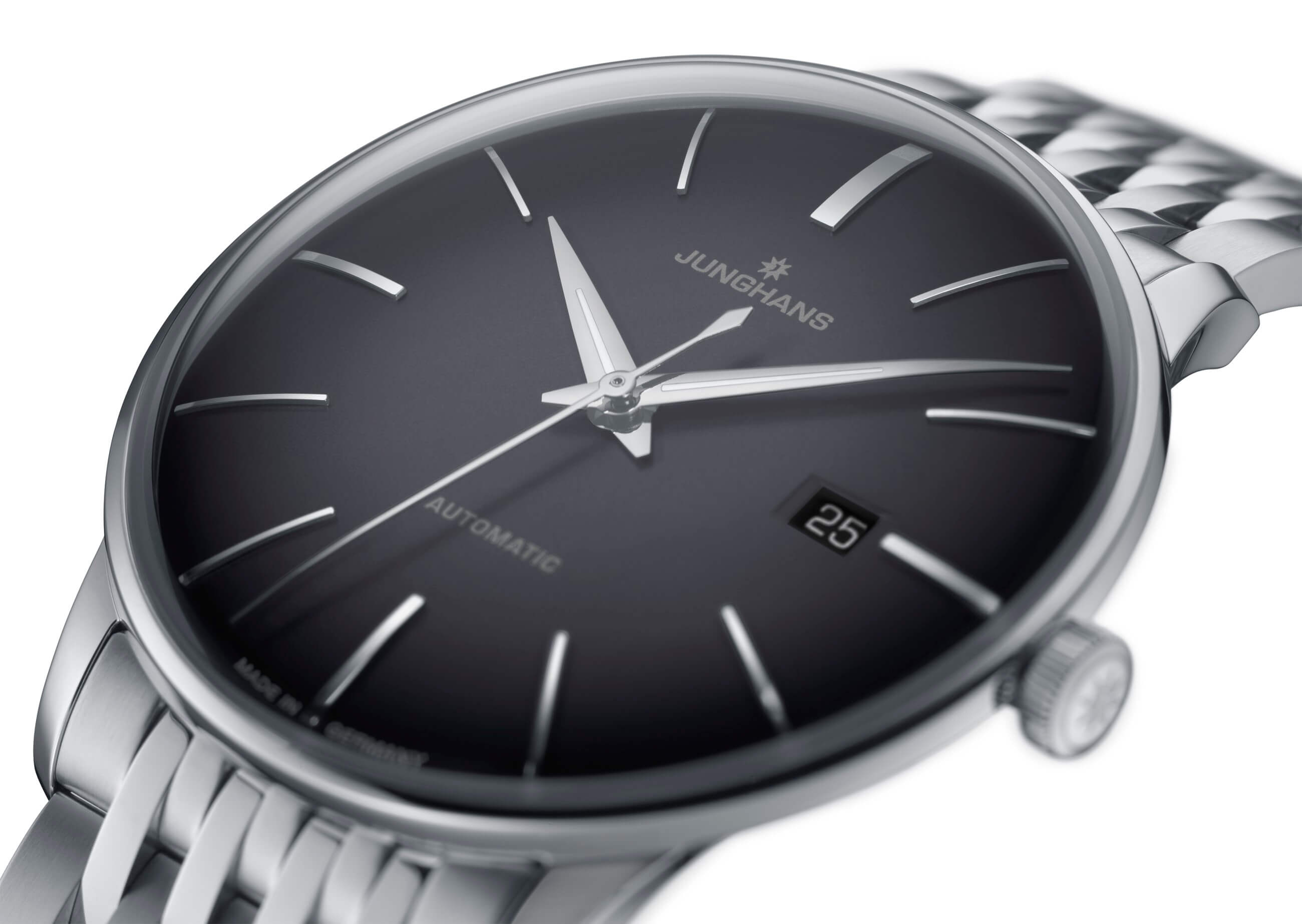 Junghans -Meister Automatic men's watch silver dark grey automatic sapphire crystal 40mm- 027/4417.46