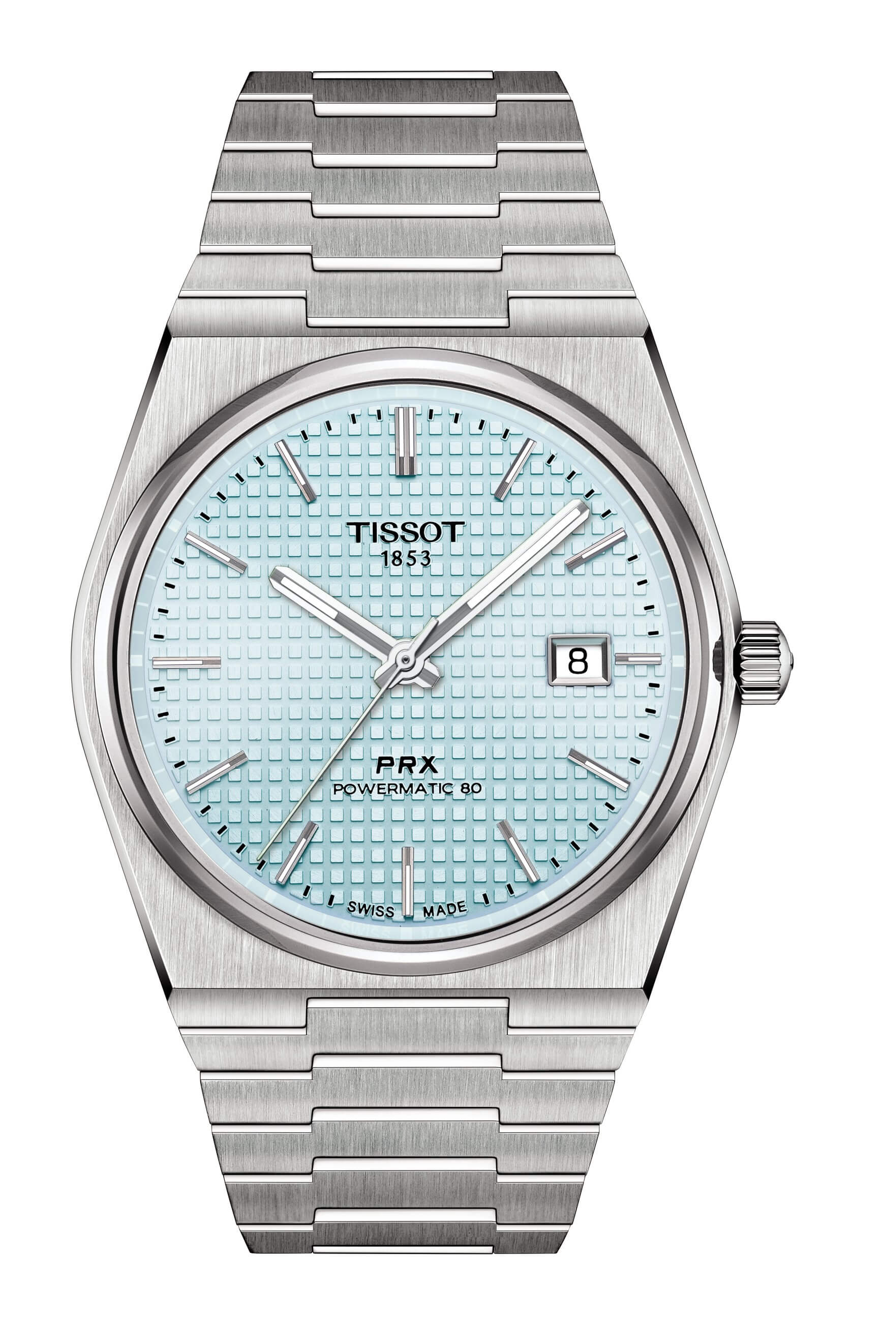 TISSOT -PRX Powermatic 80 ladies' and men's watch silver blue automatic sapphire crystal 35mm- T137.207.11.351.00