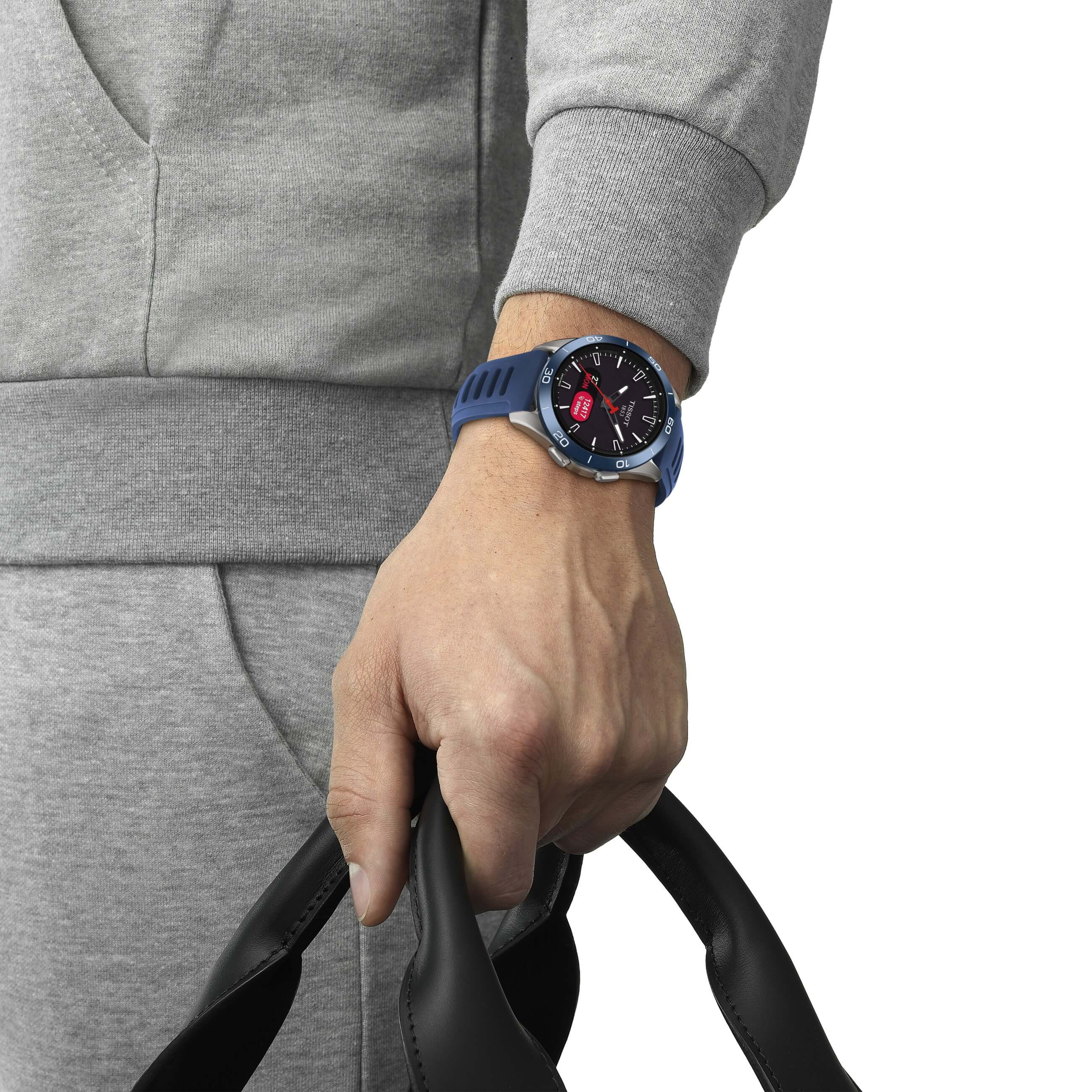 TISSOT -T-Touch Connect Sport Damen - und Herrenuhr Blau Titan Quarz Saphirglas 43mm- T153.420.47.051.01