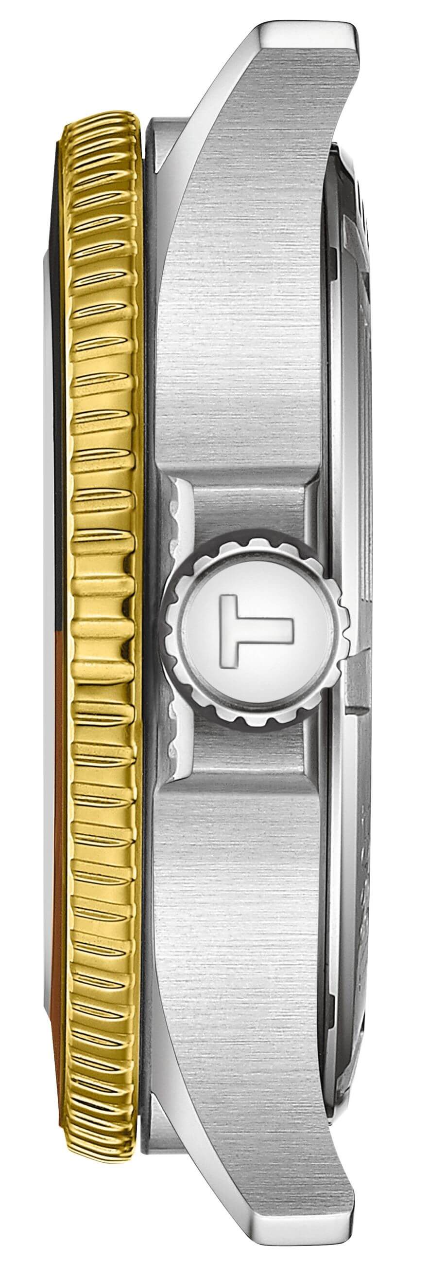 TISSOT -Seastar 1000 GMT Men's Watch Bicolour Black Quartz Sapphire Crystal 40mm- T120.852.22.051.00
