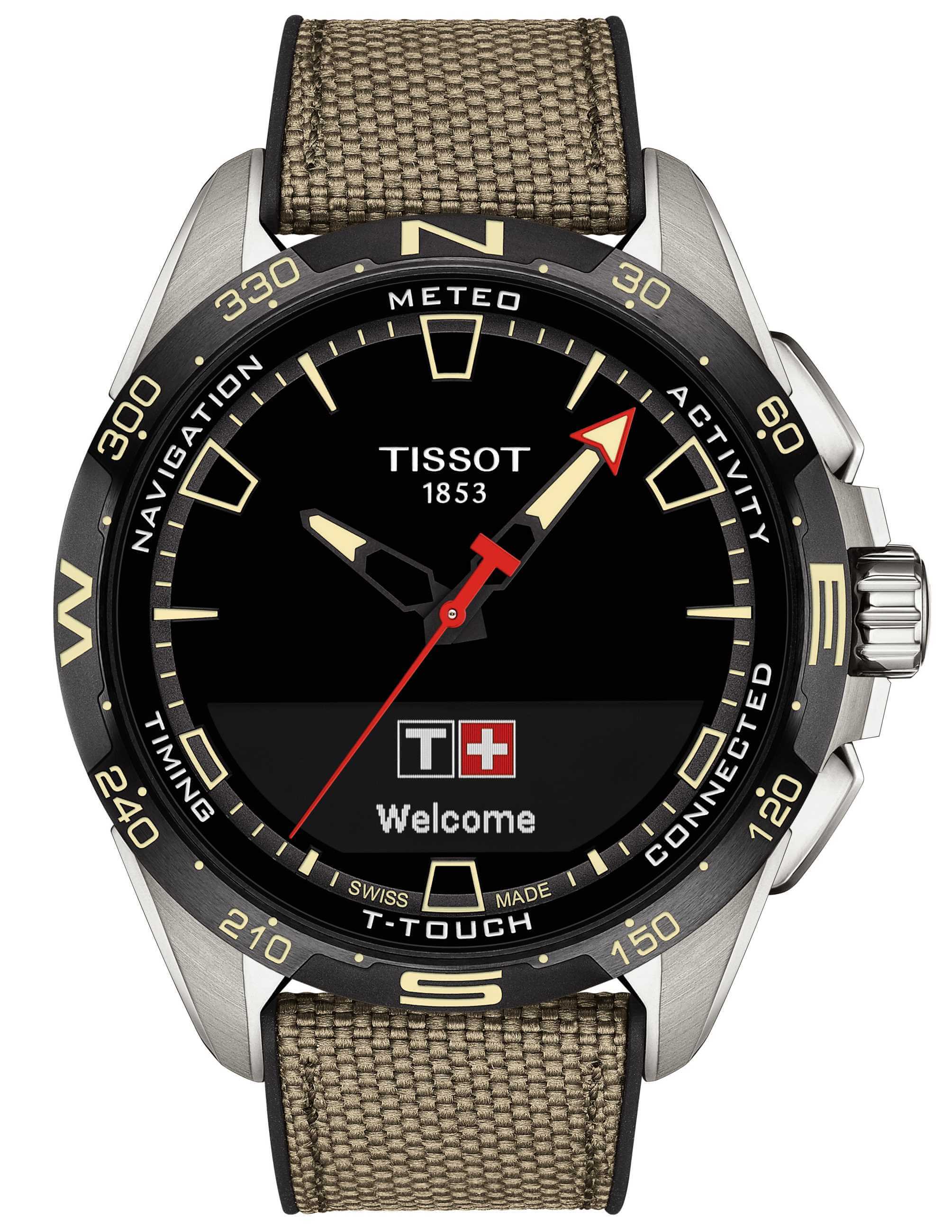 TISSOT -T-Touch Connect Solar Men's Watch Beige Black Quartz 48mm- T121.420.47.051.07