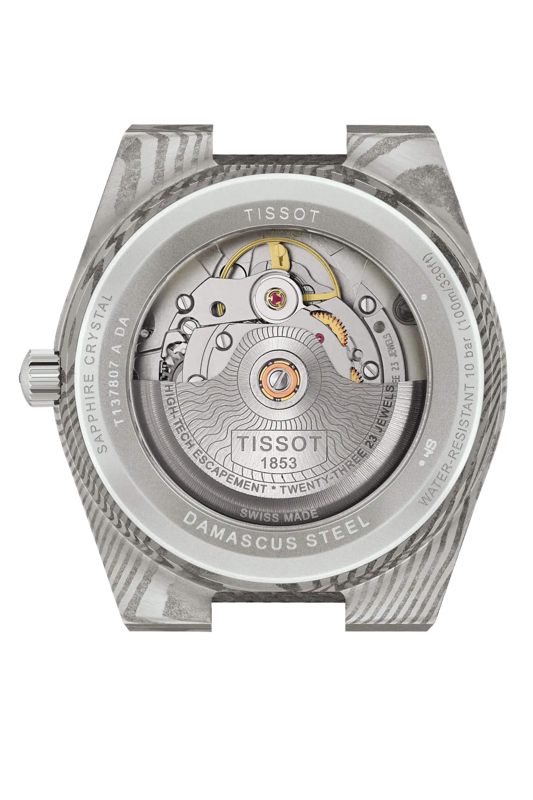 TISSOT -PRX Herrenuhr Schwarz Grau Datum Saphirglas Automatik 38mm- T137.807.96.081.00
