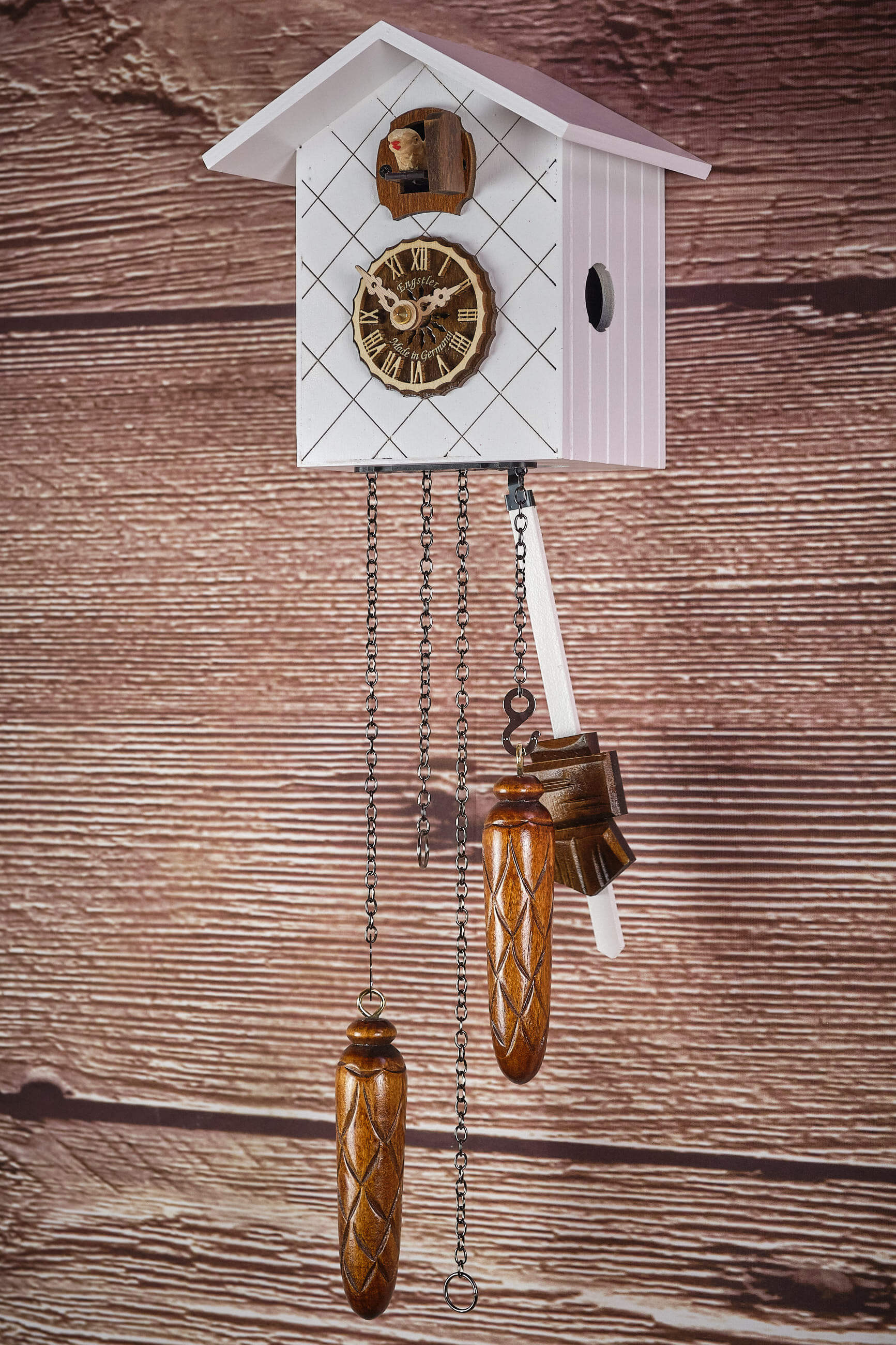 Engstler -Cuckoo clock white quartz movement 16cm- 502/23 Q HZE HG