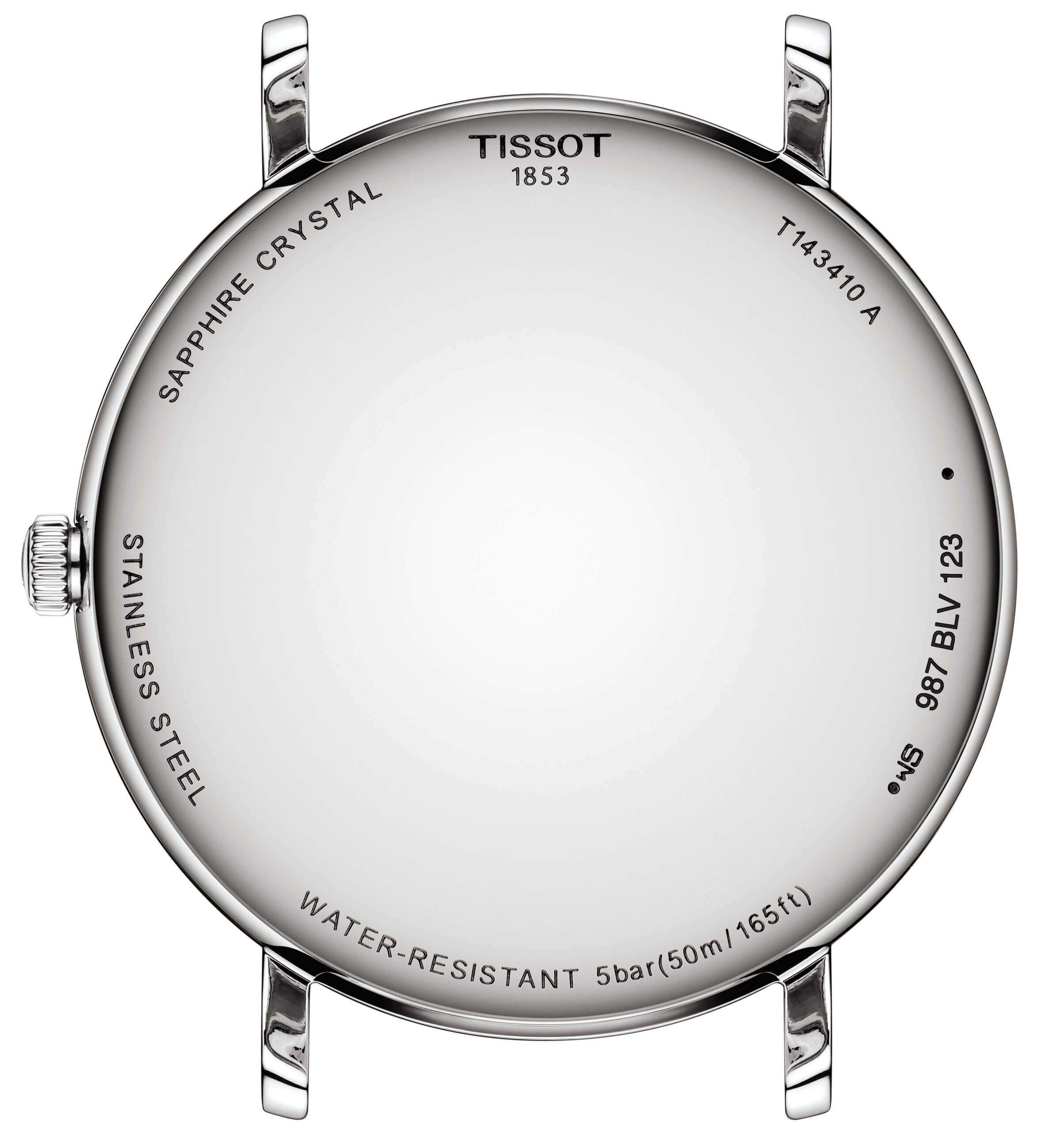 TISSOT -Everytime Gent Men's Watch Silver Blue Quartz Sapphire Crystal 40mm- T143.410.11.041.00