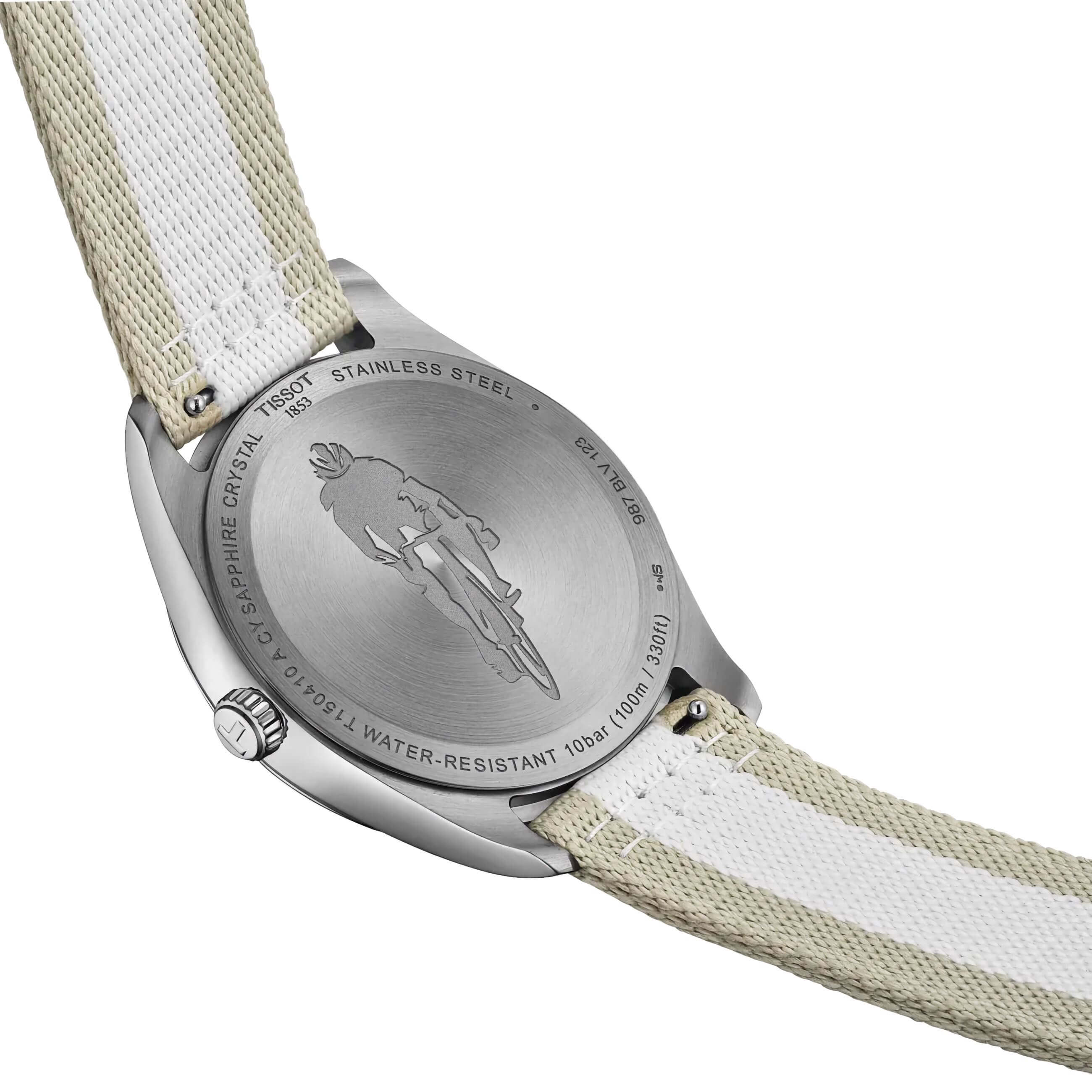 TISSOT -PR 100 Cycling  Damenuhr Bicolor Datum Saphirglas Quartz 40mm- T150.410.17.037.00