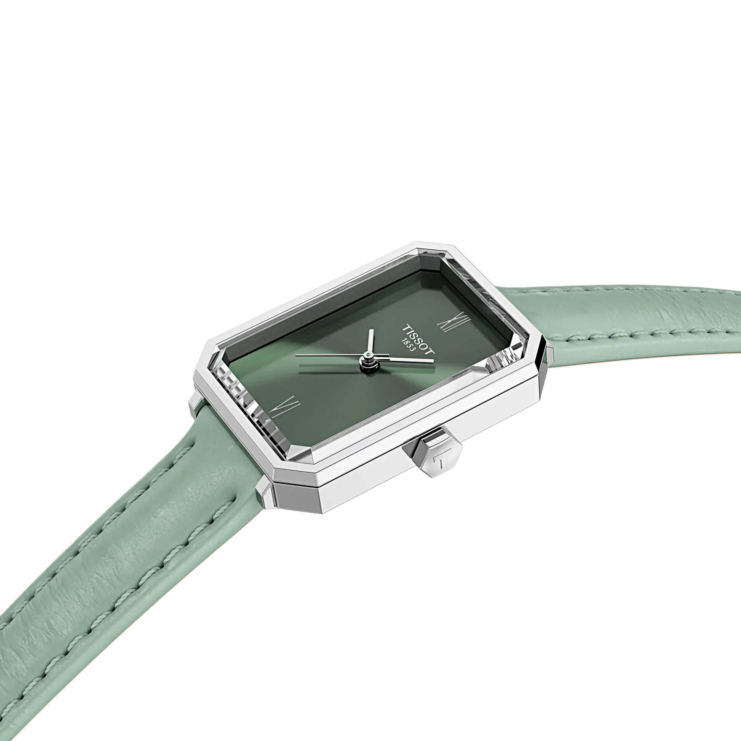TISSOT -SRV Damenuhr Grün Saphirglas Quarz 30mm- T160.110.16.093.00