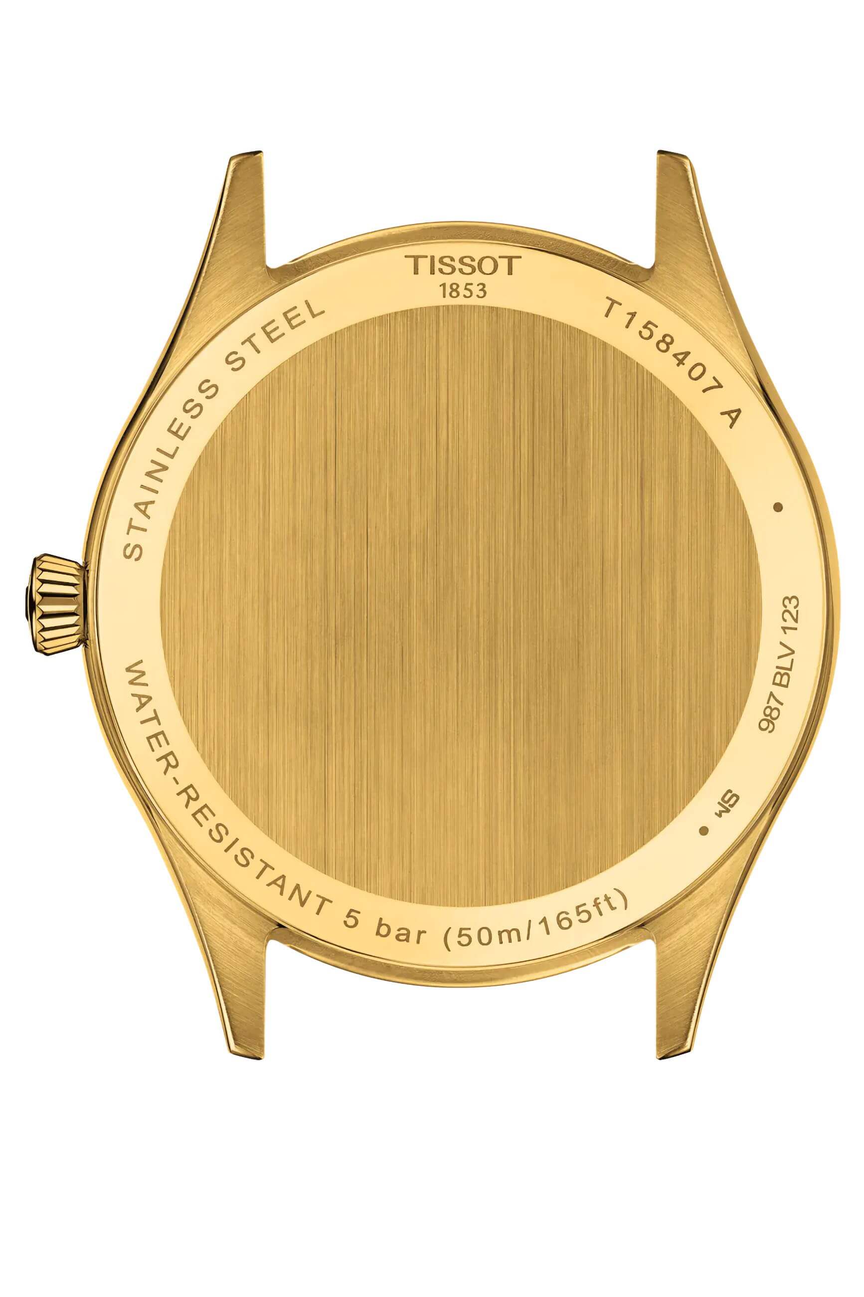 TISSOT -Classic Dream Herrenuhr Braun Elfenbein Datum Saphirglas Automatik 40mm- T158.407.36.261.00