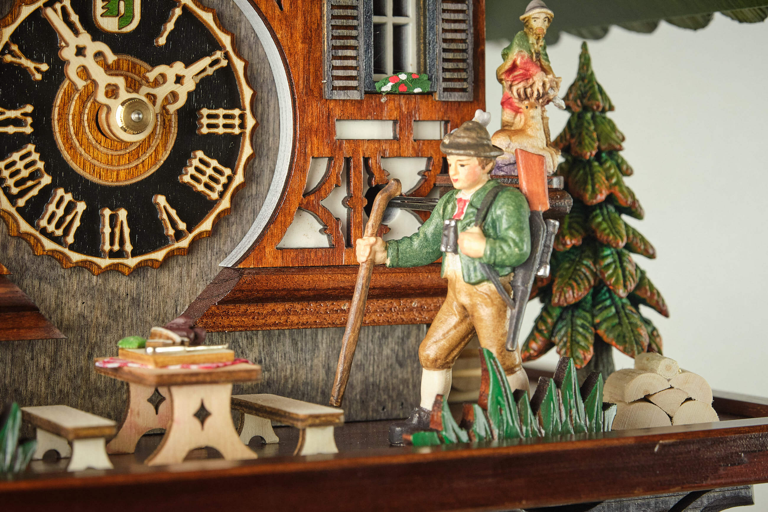 Hönes -Cuckoo clock Black Forest house with half-timbered 8-day movement 38cm- 8770