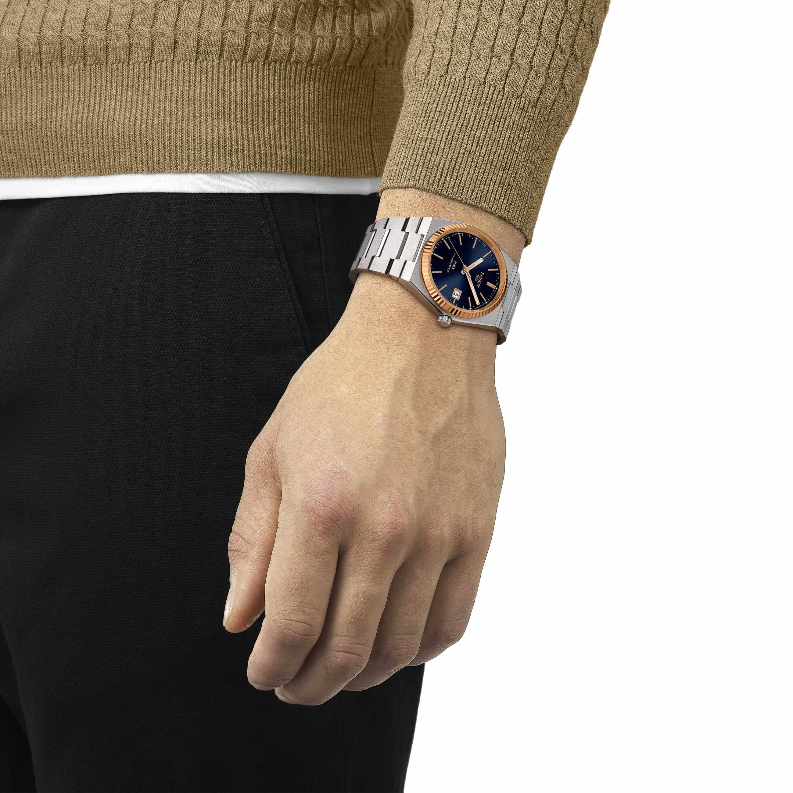 TISSOT -PRX Powermatic 80  Stahl & 18K Gold Herrenuhr Automatik 40mm- T931.407.41.041.00