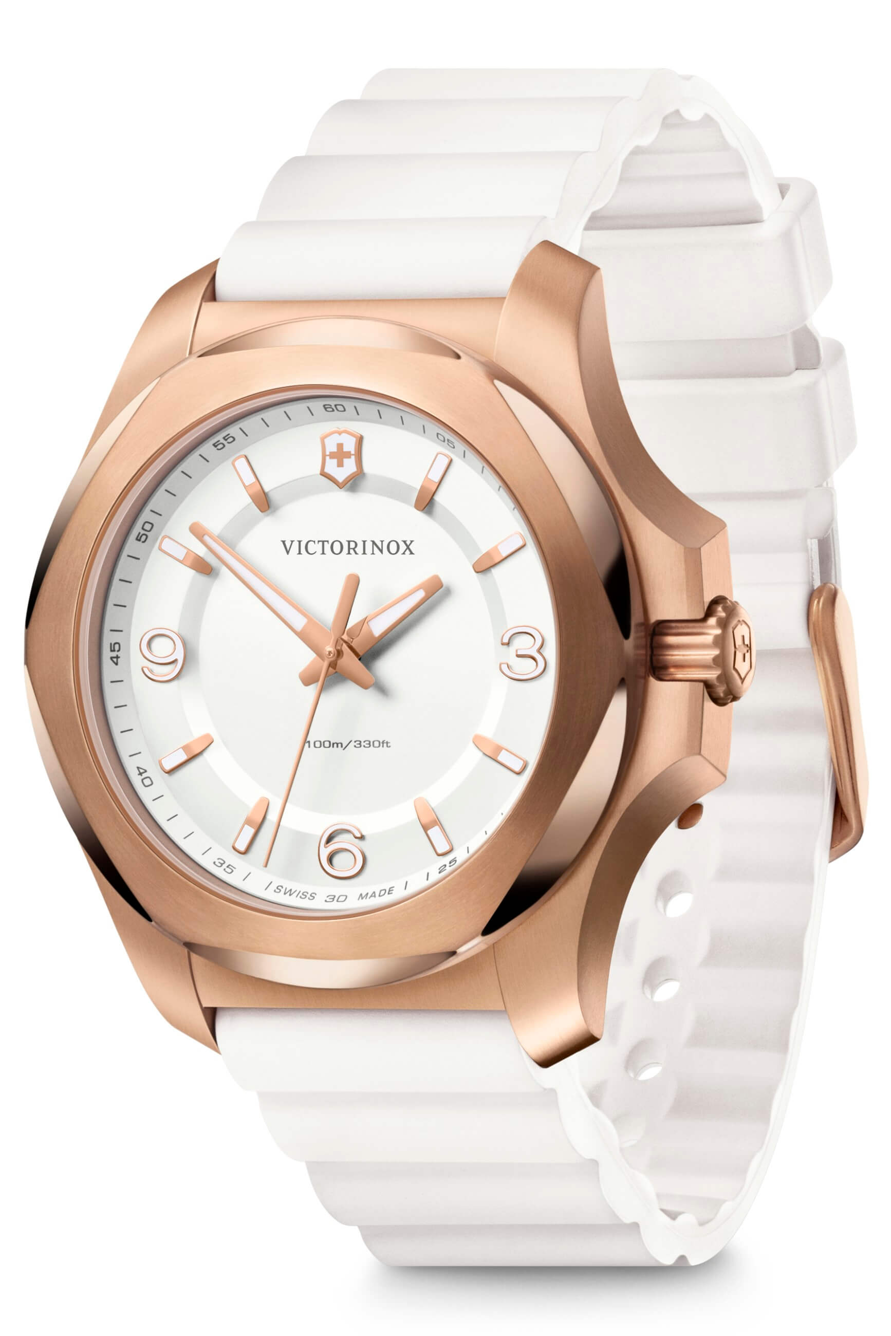 Victorinox -I.N.O.X. V Damenuhr Weiß Quarz Saphirglas 37mm- 241954