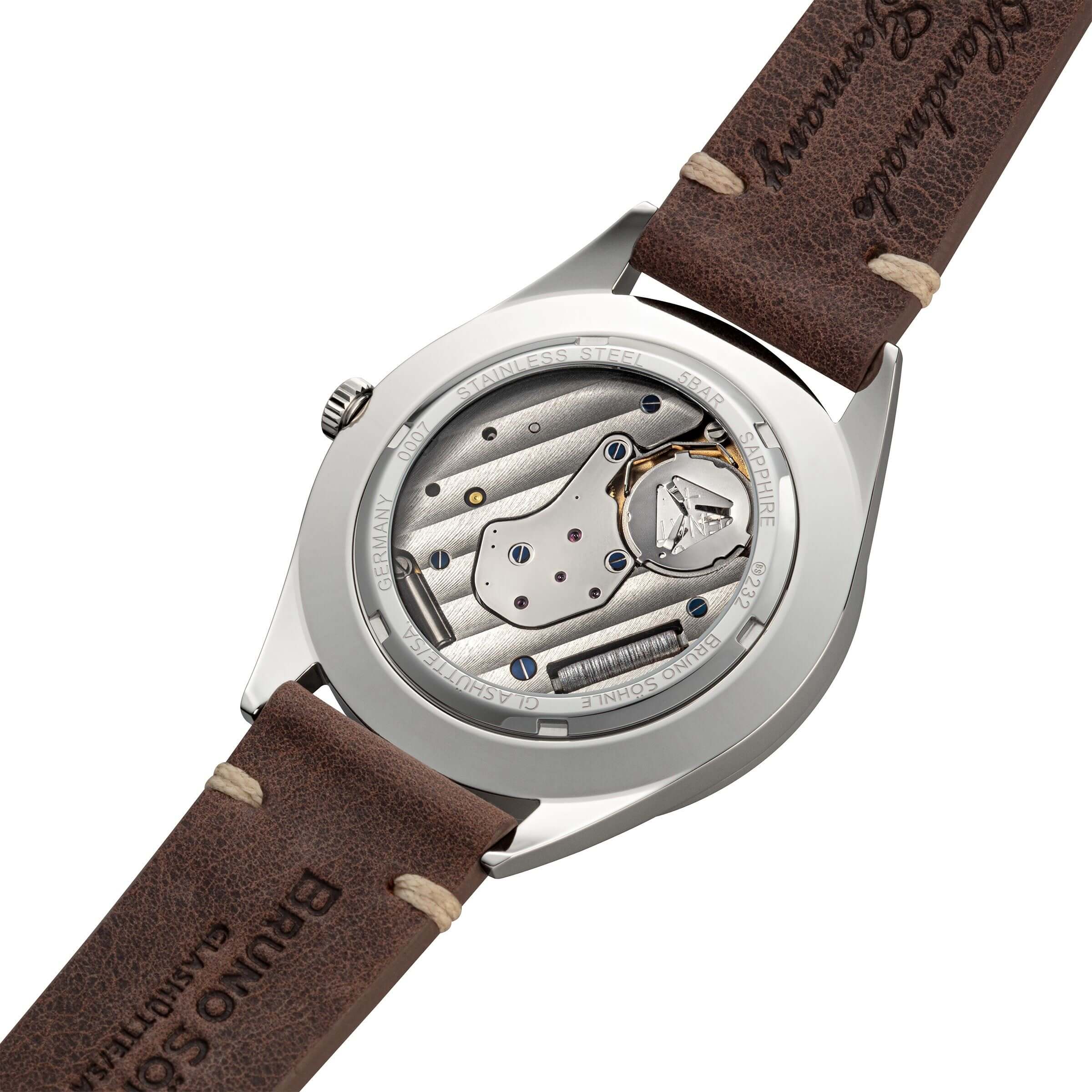 Bruno Söhnle -Merano men's watch dark brown silver quartz sapphire crystal 40mm- 17-13232-241