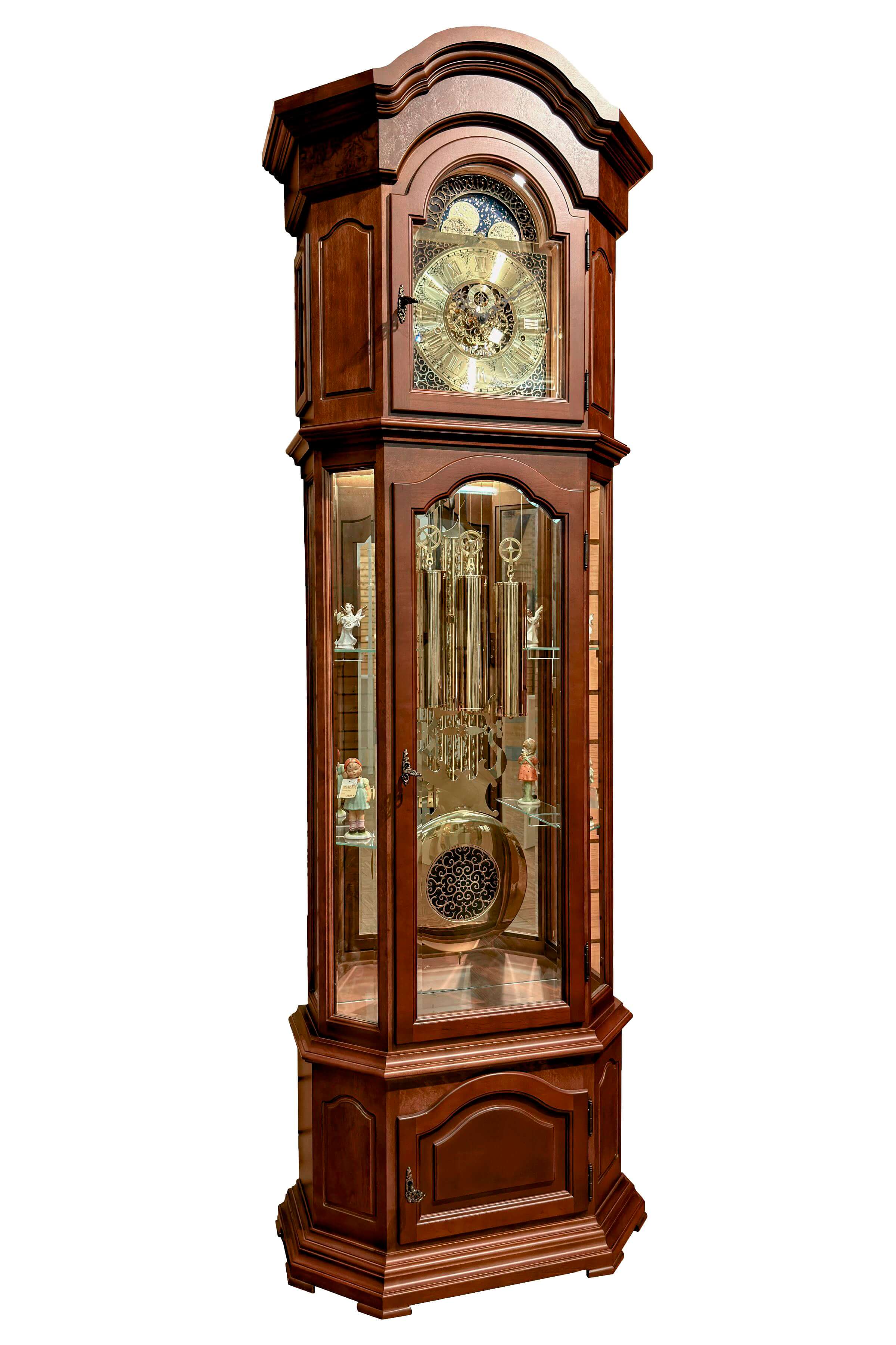 Eble -Standuhr Nussbaum 8-Tage Laufwerk Westminster Whittingtion St. Michael- 50N
