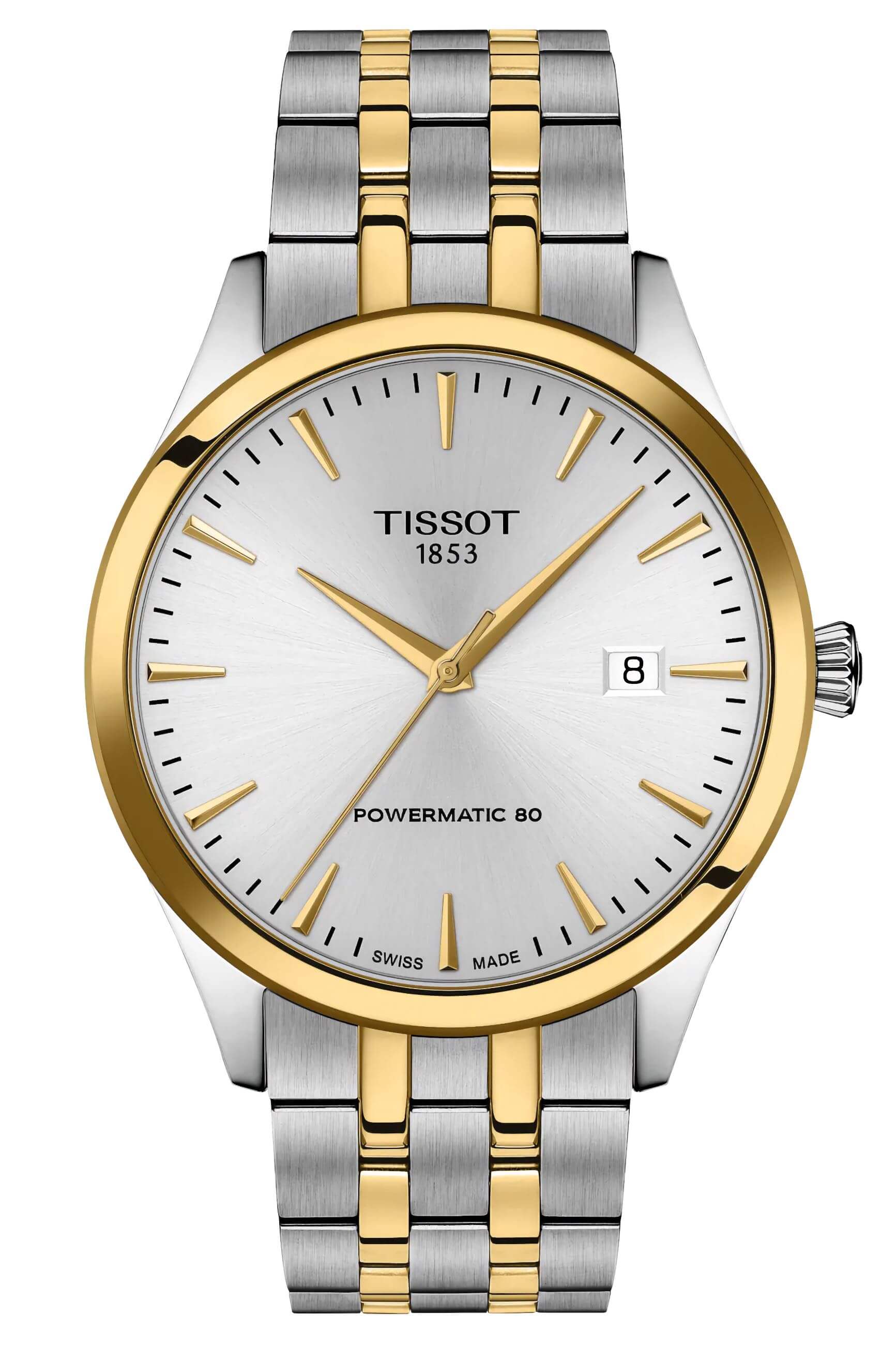 TISSOT -Classic Dream Herrenuhr Bicolor Datum Saphirglas Automatik 40mm- T158.407.22.031.00