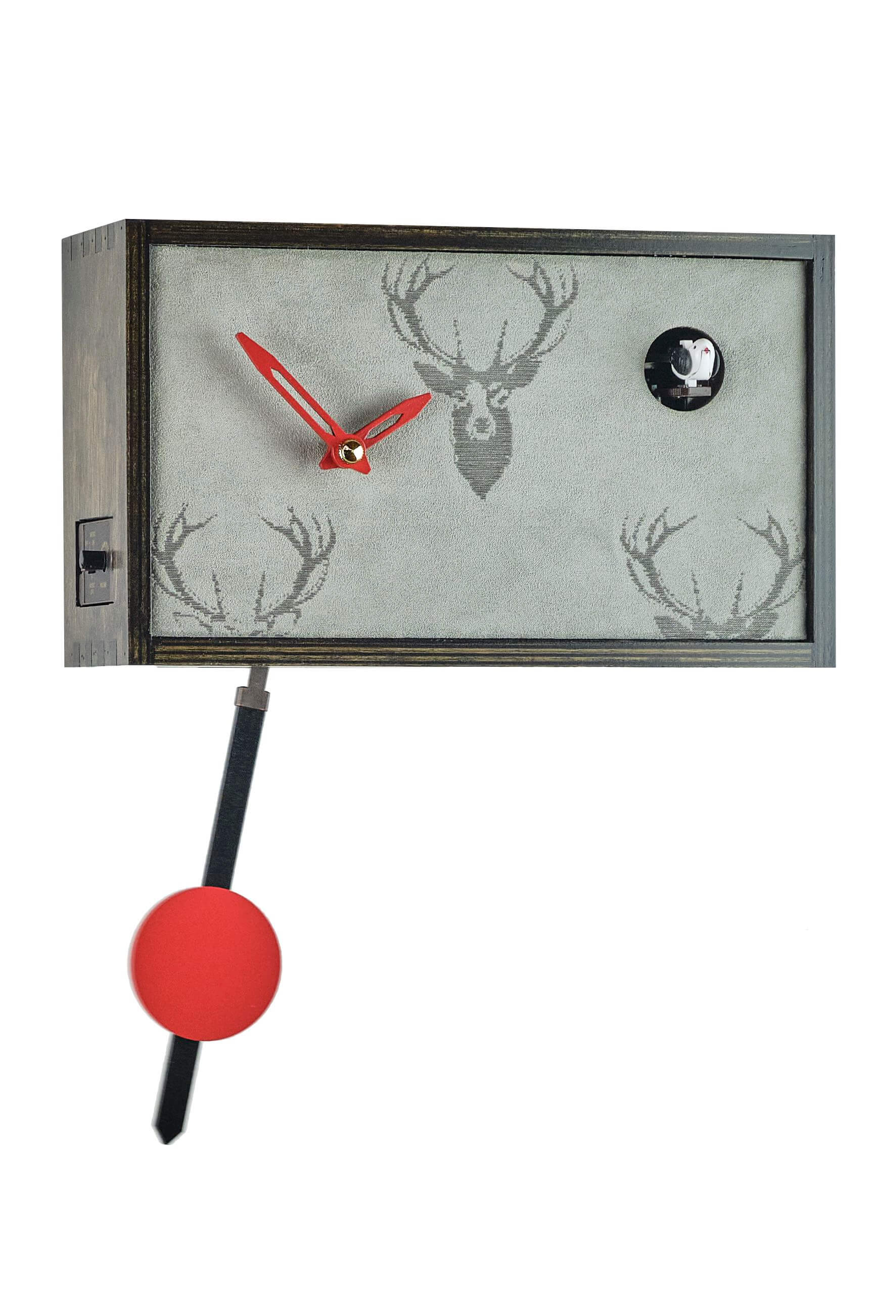 Trenkle -Cuckoo Clock Quartz Movement Modern Box Deer Brown 24cm- 3601 QM