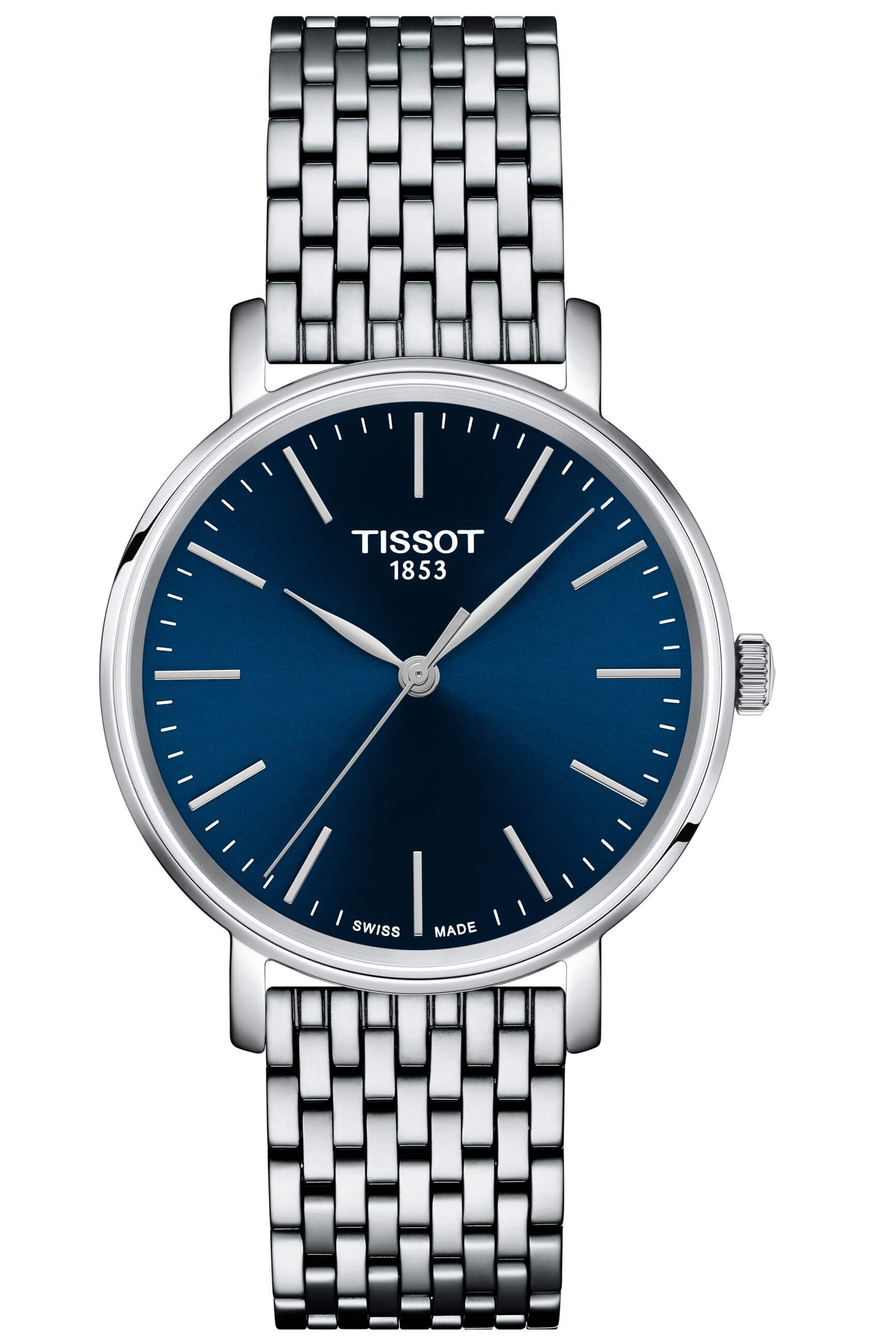 TISSOT -Everytime Lady ladies' watch silver blue quartz sapphire crystal 34mm- T143.210.11.041.00