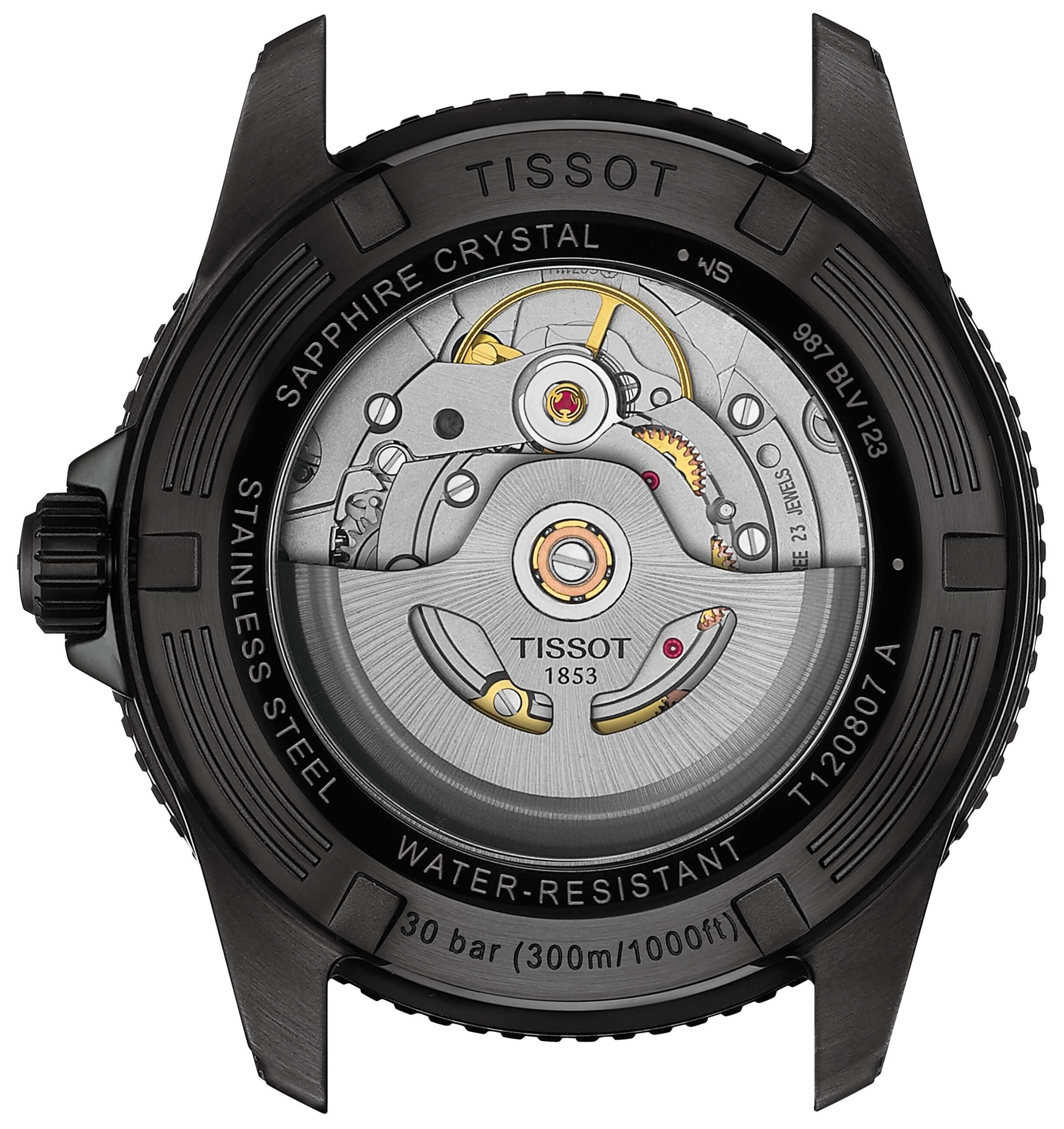 TISSOT -Seastar 1000 Powermatic 80 Men's Watches Black Grey Automatic Sapphire Crystal 40mm- T120.807.33.051.00