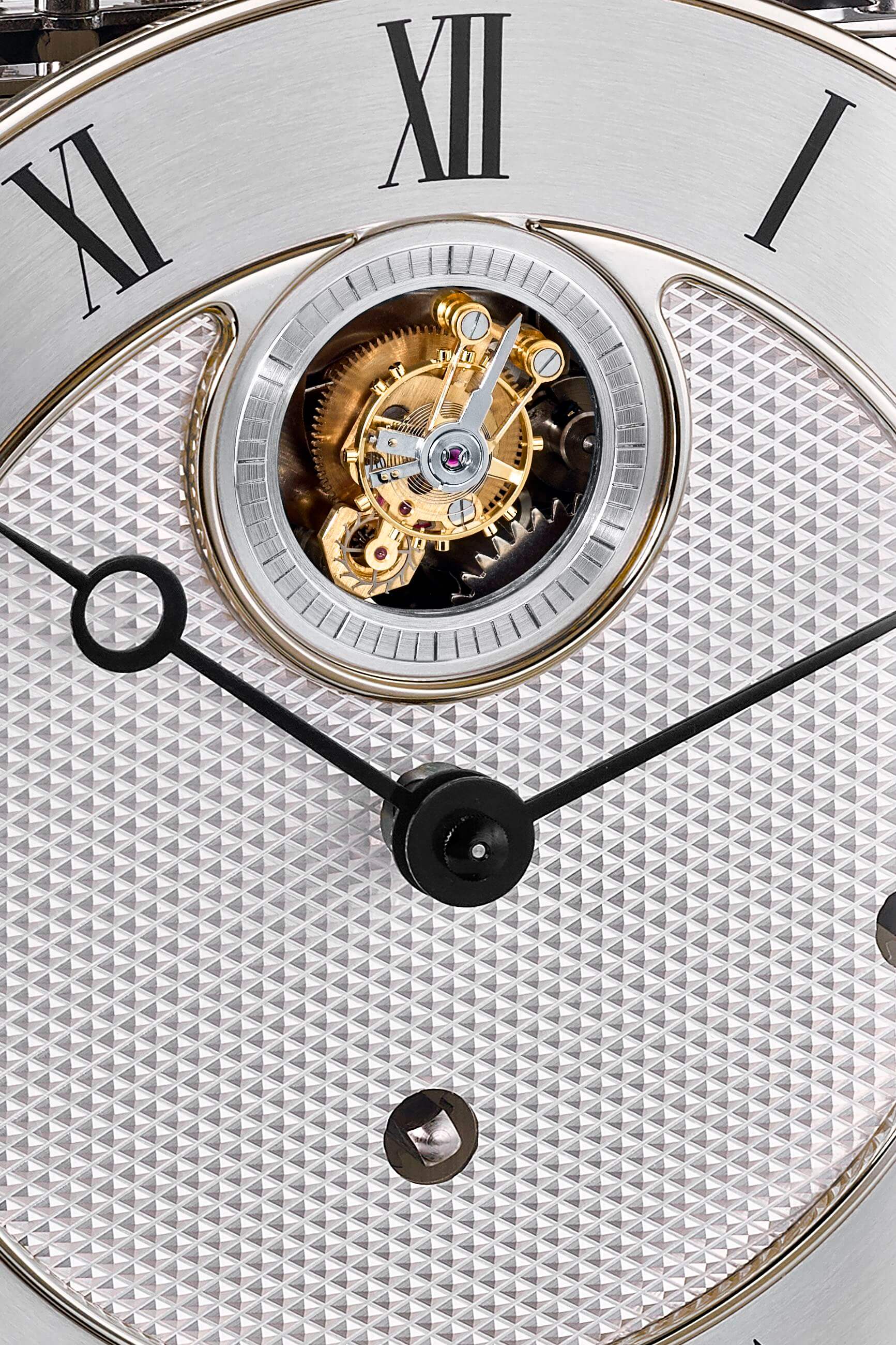 Hermle -Tellurium Tourbillon Rubinrot Nickel 8-Tage Laufwerk 35cm- 23070-V20352