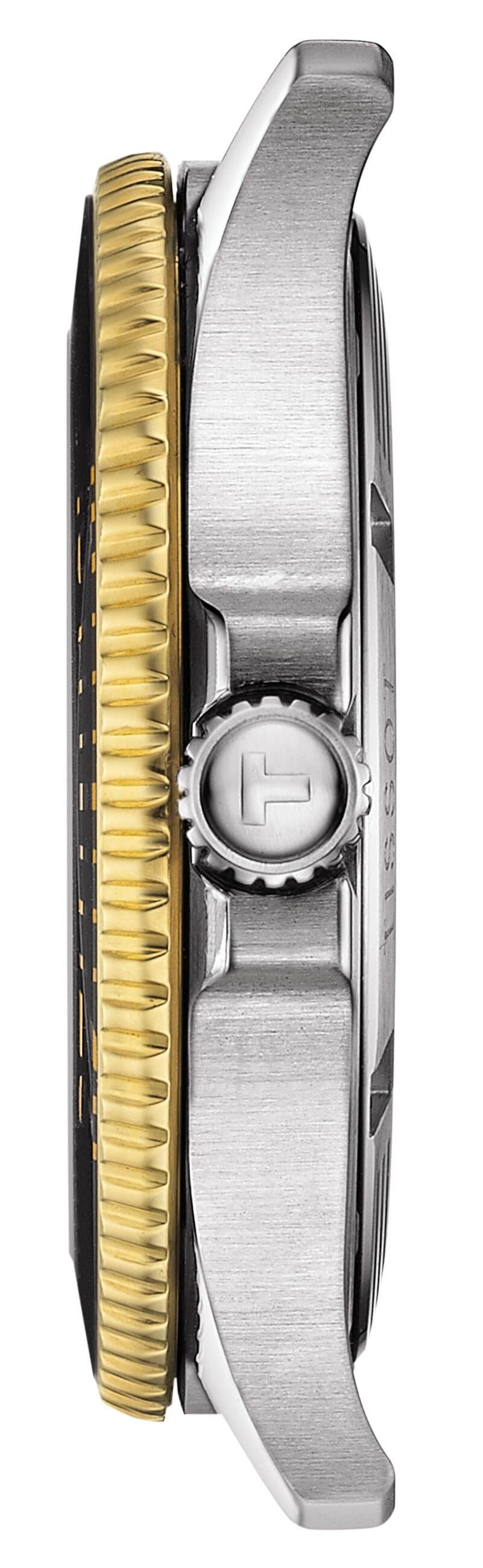 TISSOT -Seastar 1000 Men's Watch Bicolour Black Quartz Date Sapphire Crystal 40mm- T120.410.22.051.00
