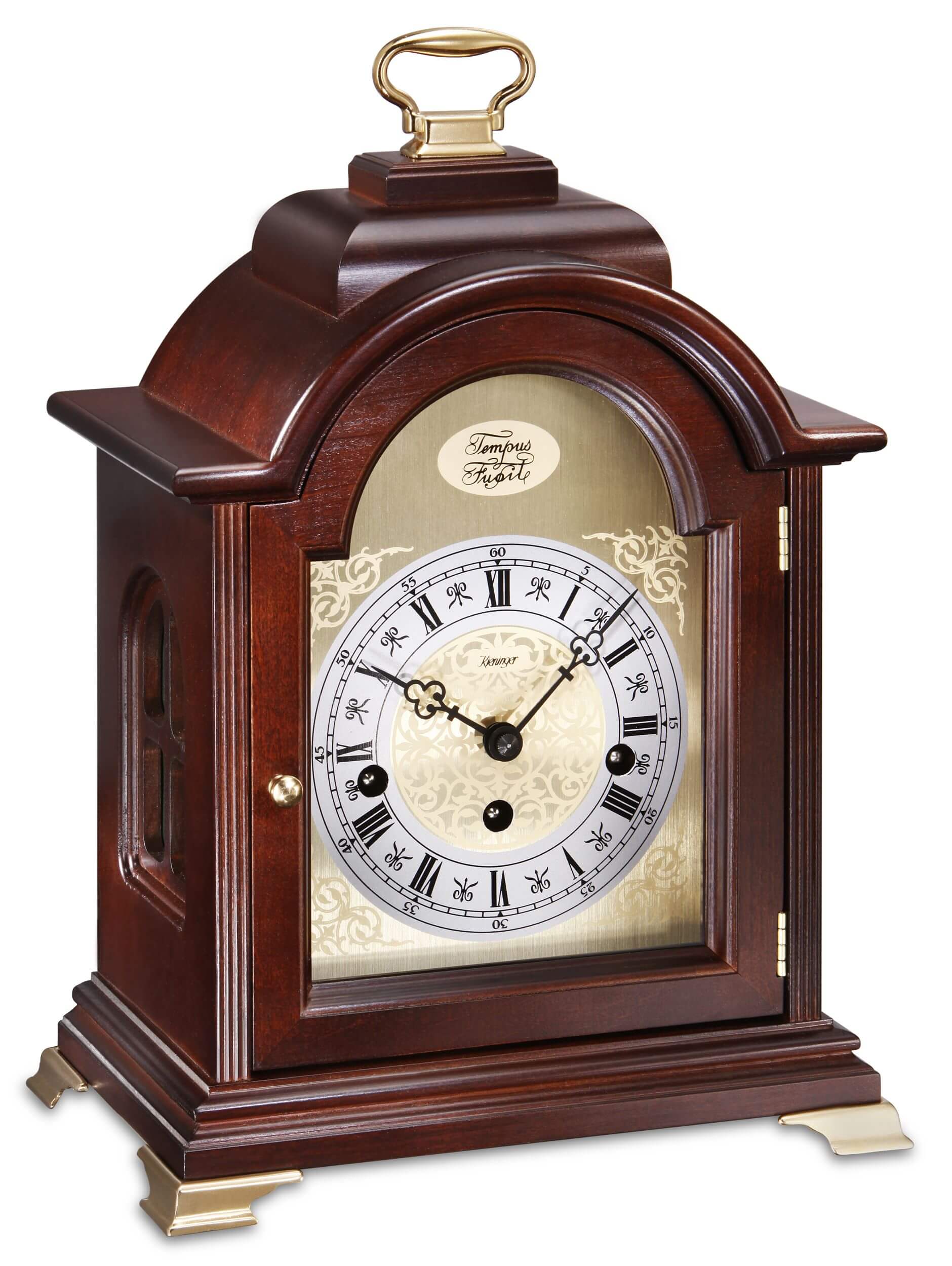 Kieninger -Tischuhr Nussbaum Westminster Mechanisch 35cm- 1275-23-01