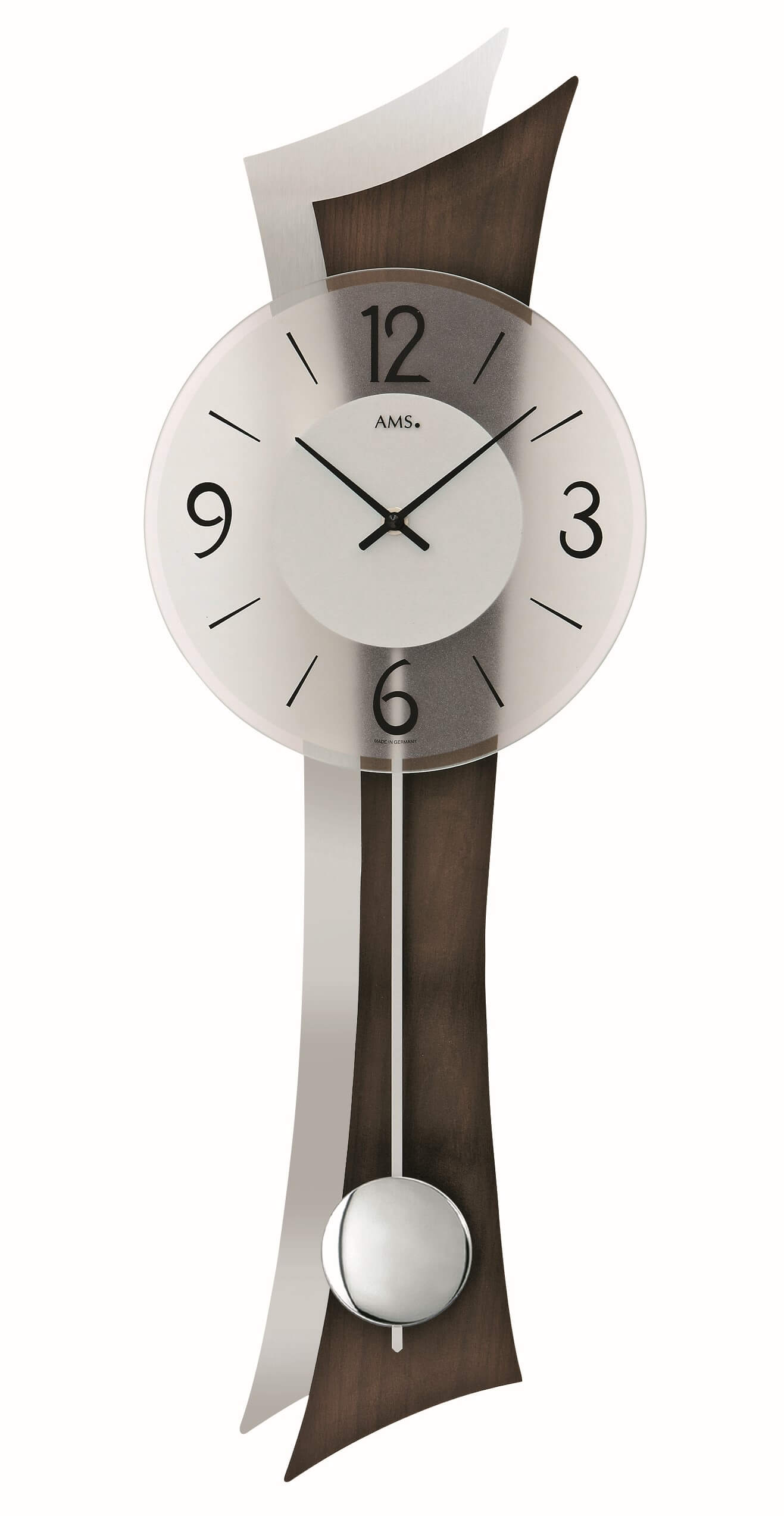 AMS -Quartz pendulum clock 70cm walnut- 7425/1