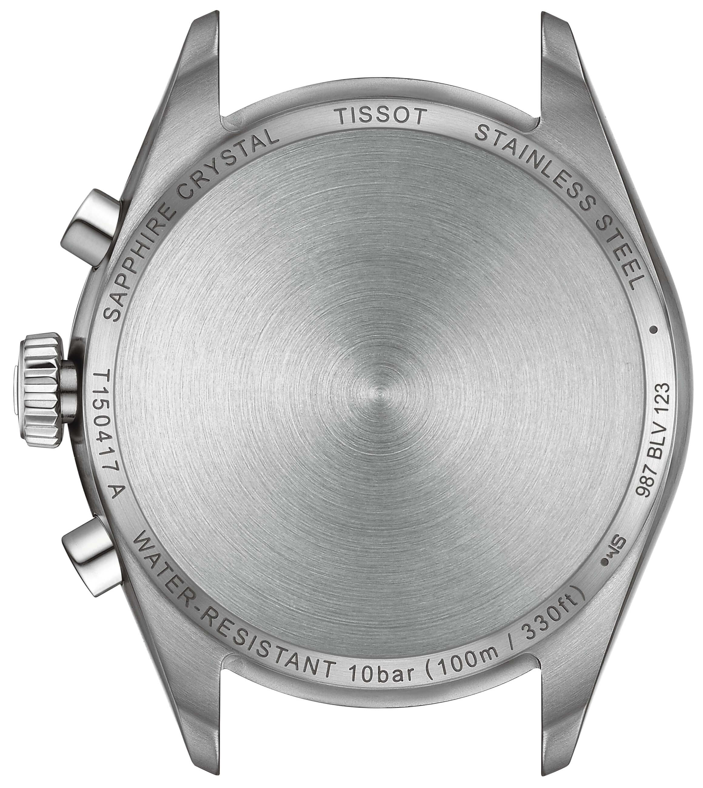 TISSOT -PR 100 Chronograph Herrenuhr Silber Dunkelblau Quarz Saphirglas 40mm- T150.417.11.041.00