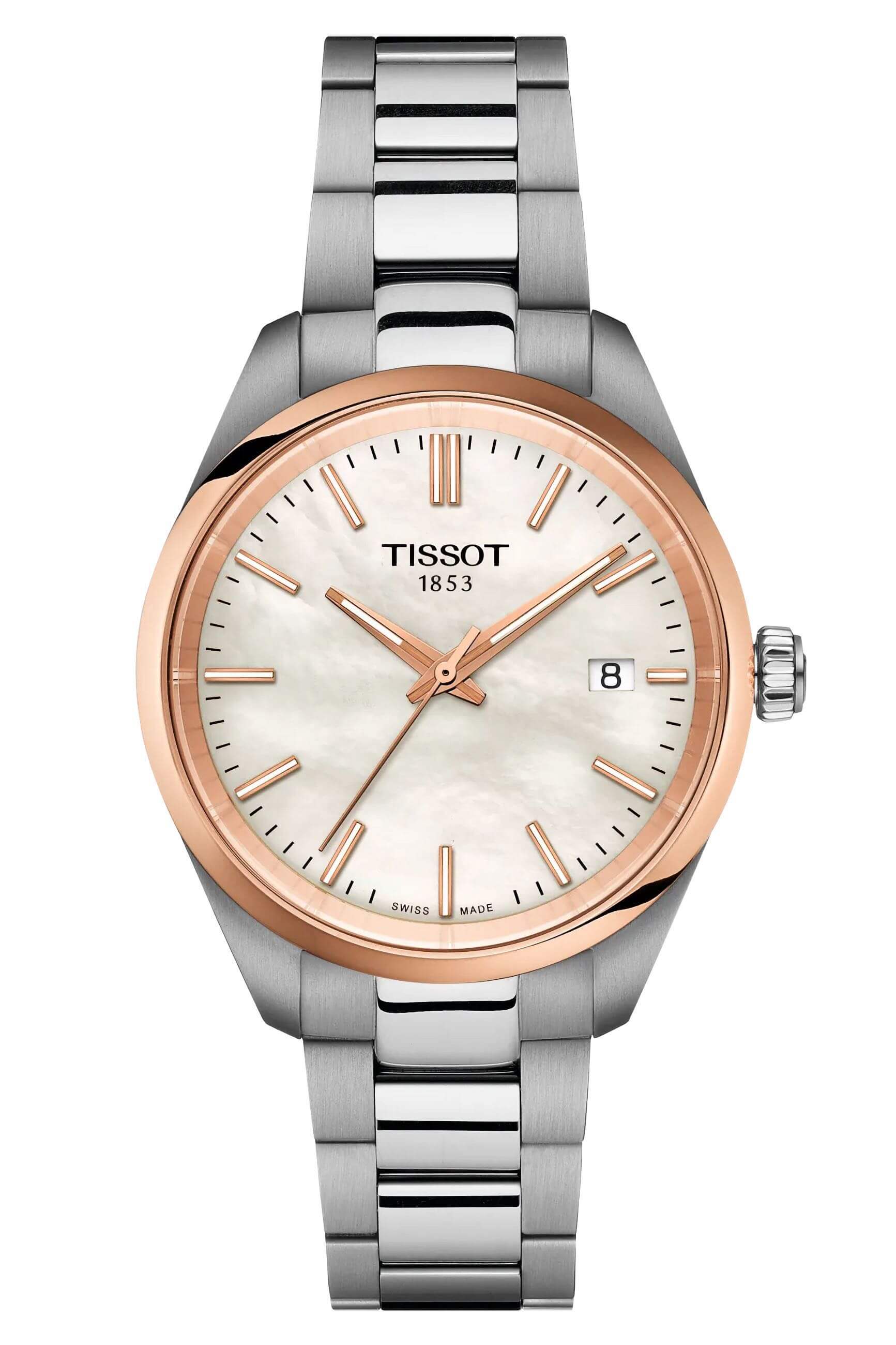 TISSOT -PR 100 Damenuhr Silber Weiß Saphirglas Quarz 34mm- T150.210.21.111.00