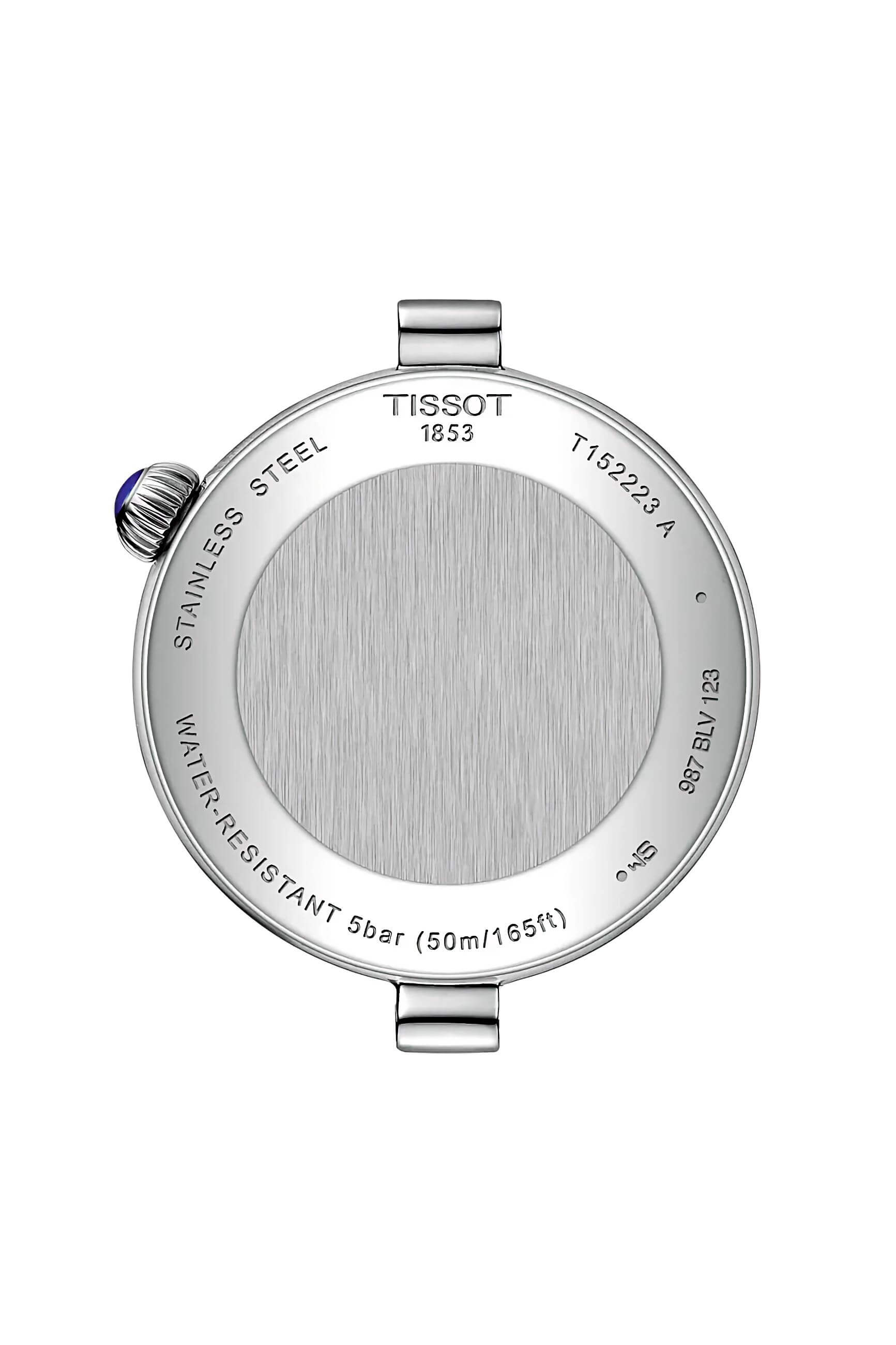 TISSOT -Desir Damenuhr Silber Blau Datum Mondphase Saphirglas Quartz 30mm- T152.223.11.496.00
