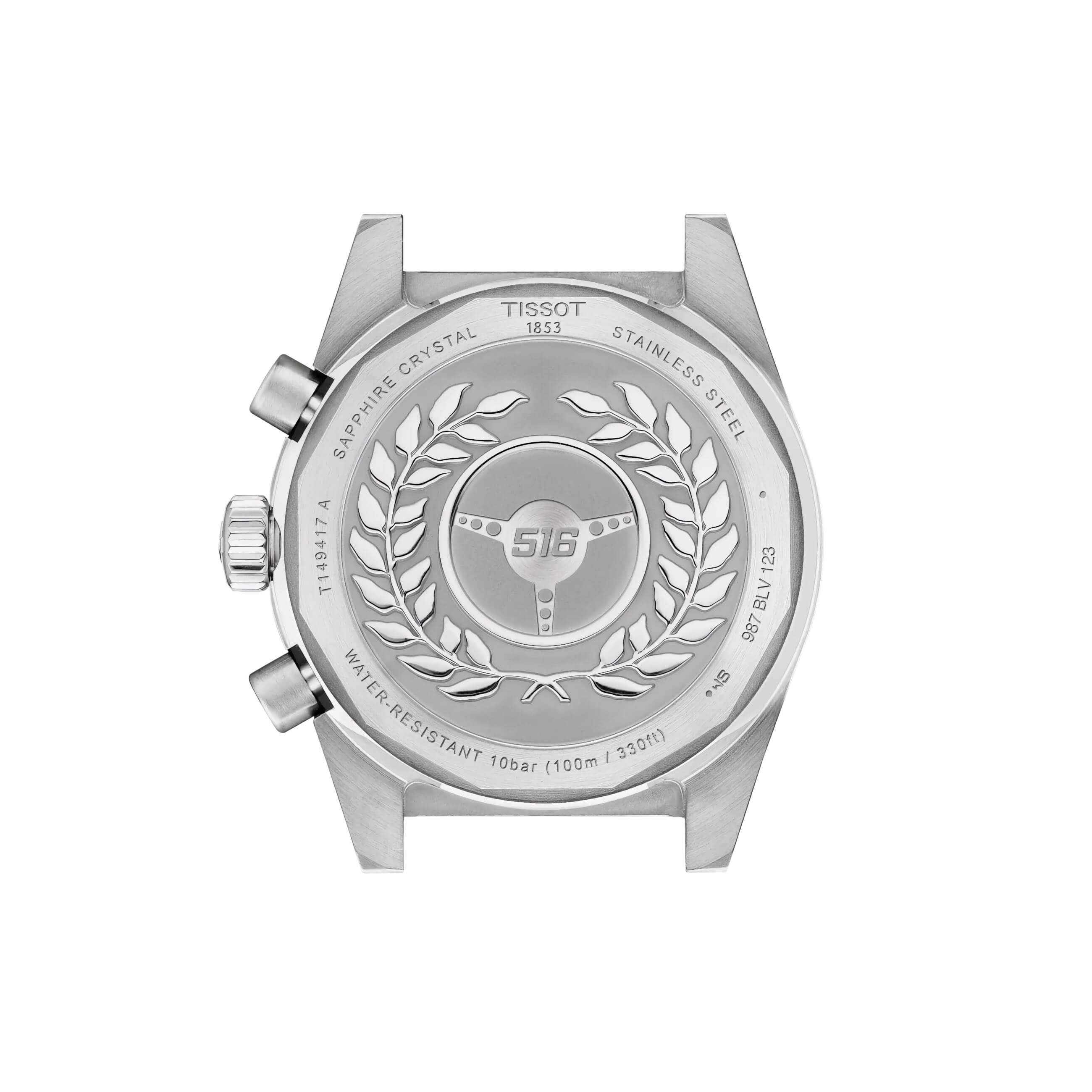 TISSOT -TISSOT PR516 Chronograph Herrenuhr Silber Petrol Quarz Saphirglas 40mm- T149.417.11.041.01