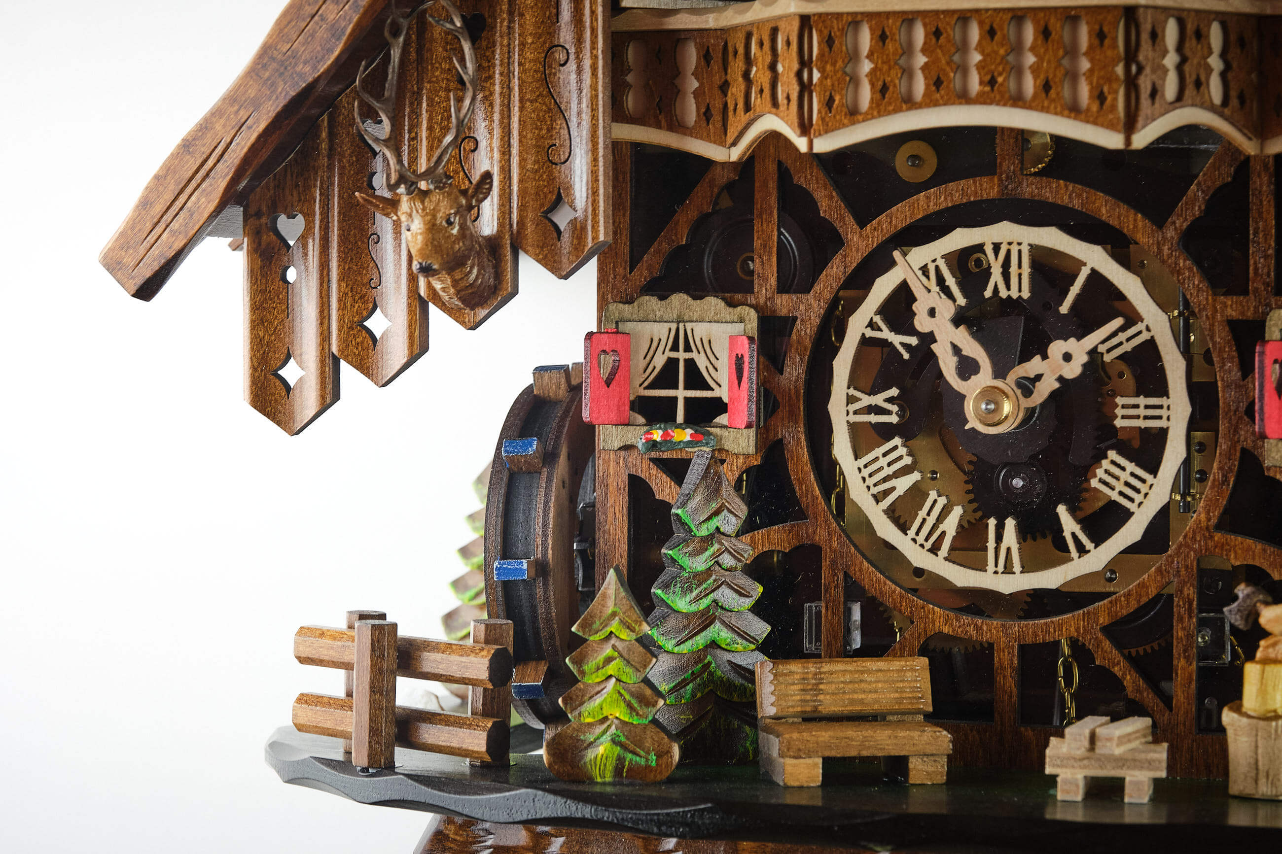 Engstler -Cuckoo clock half-timbered plexiglass front 8-day movement with music 36cm- 2871/8 MT