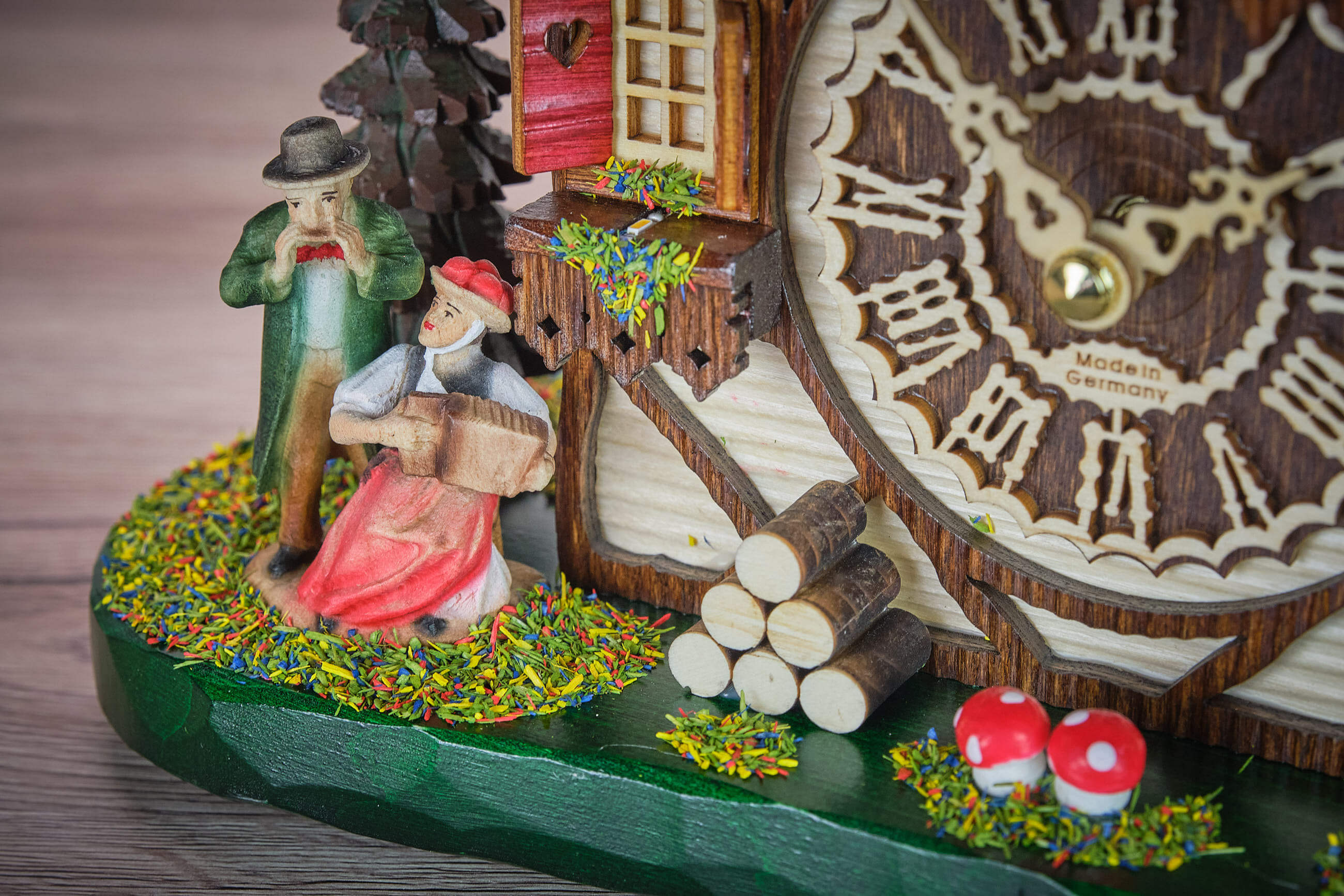 Trenkle -Cuckoo clock for wall or table with lighting music house 27cm- 7206 QM