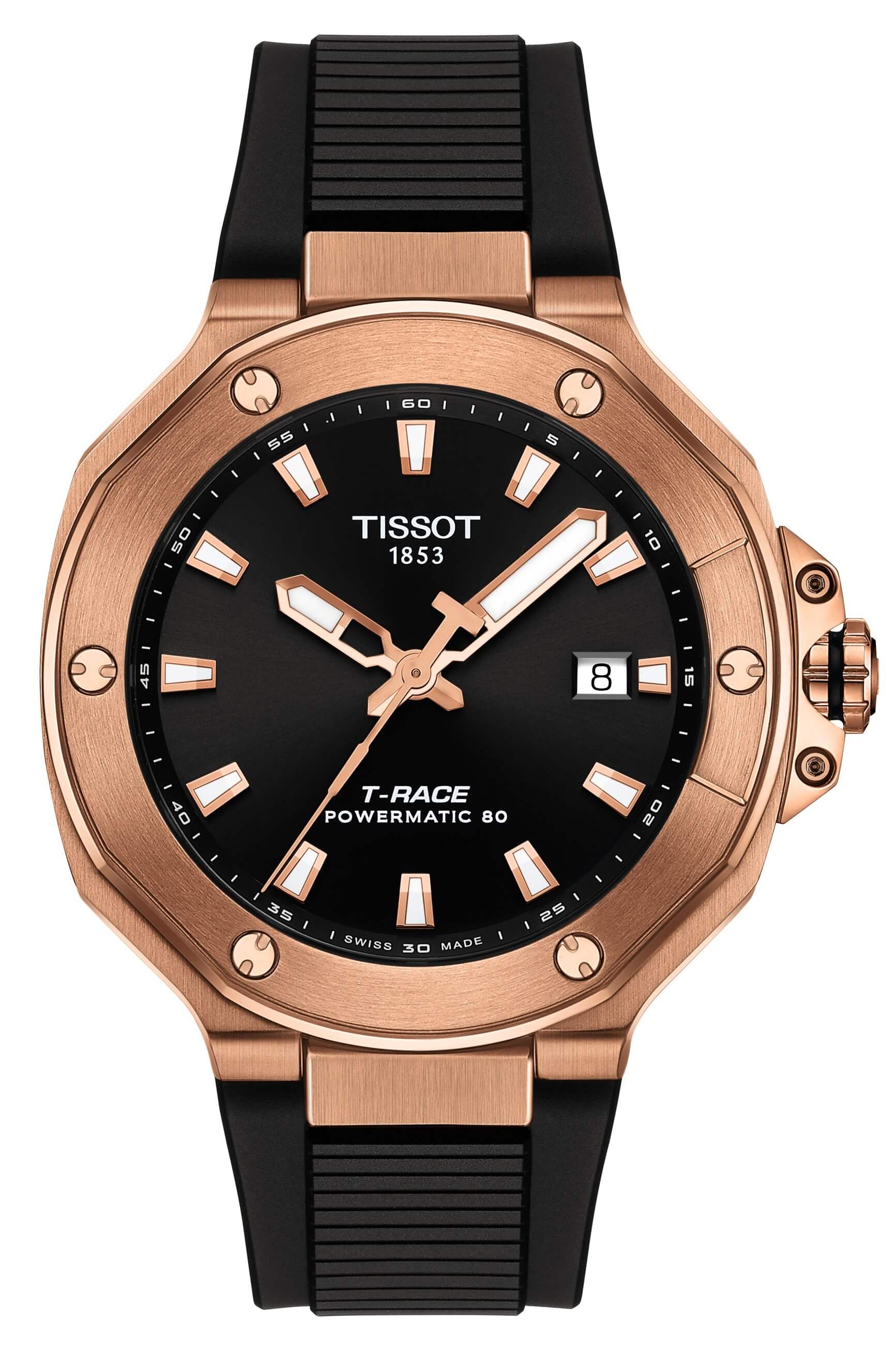 TISSOT -T-Race Powermatic 80 men's watch black rose gold automatic sapphire crystal 41mm- T141.807.37.051.00