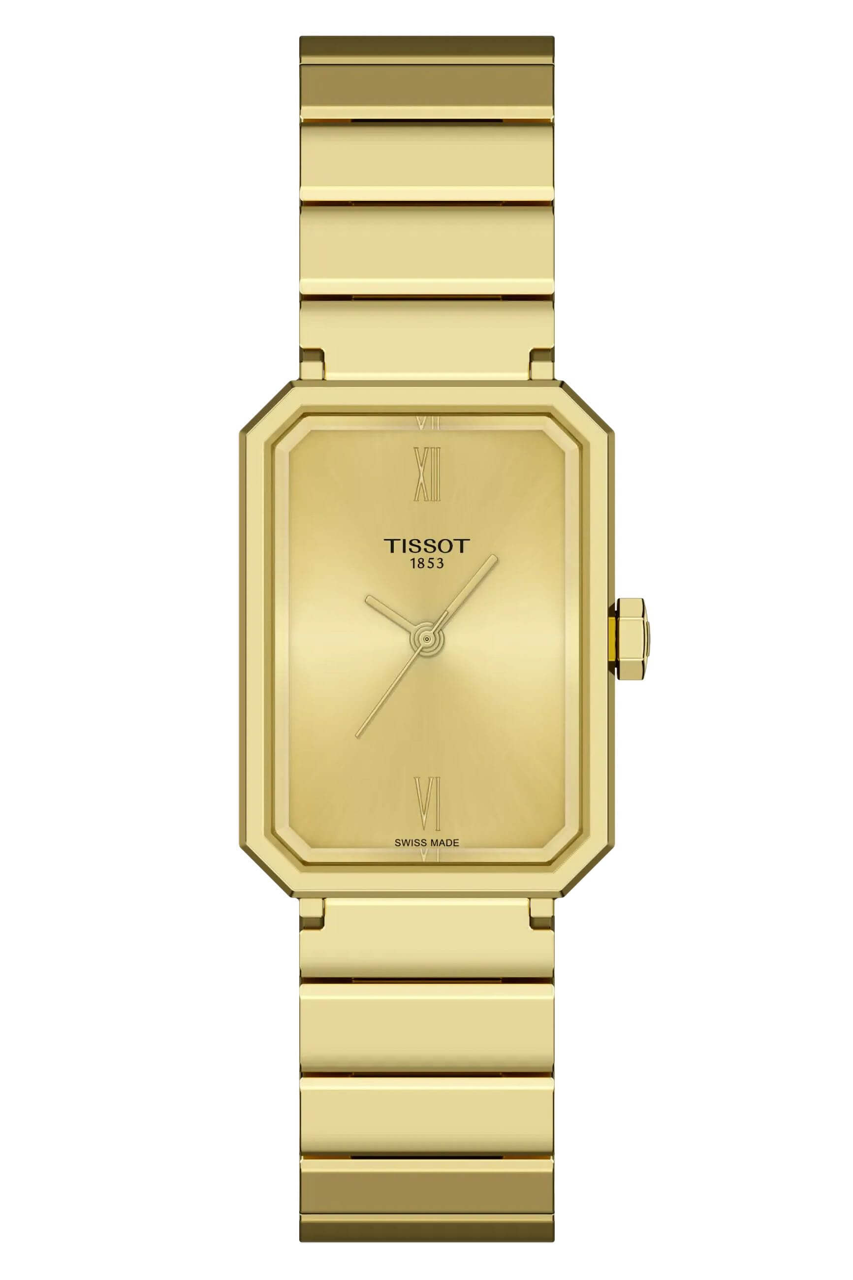 TISSOT -SRV Damenuhr Gold Saphirglas Quarz 30mm- T160.110.33.023.00