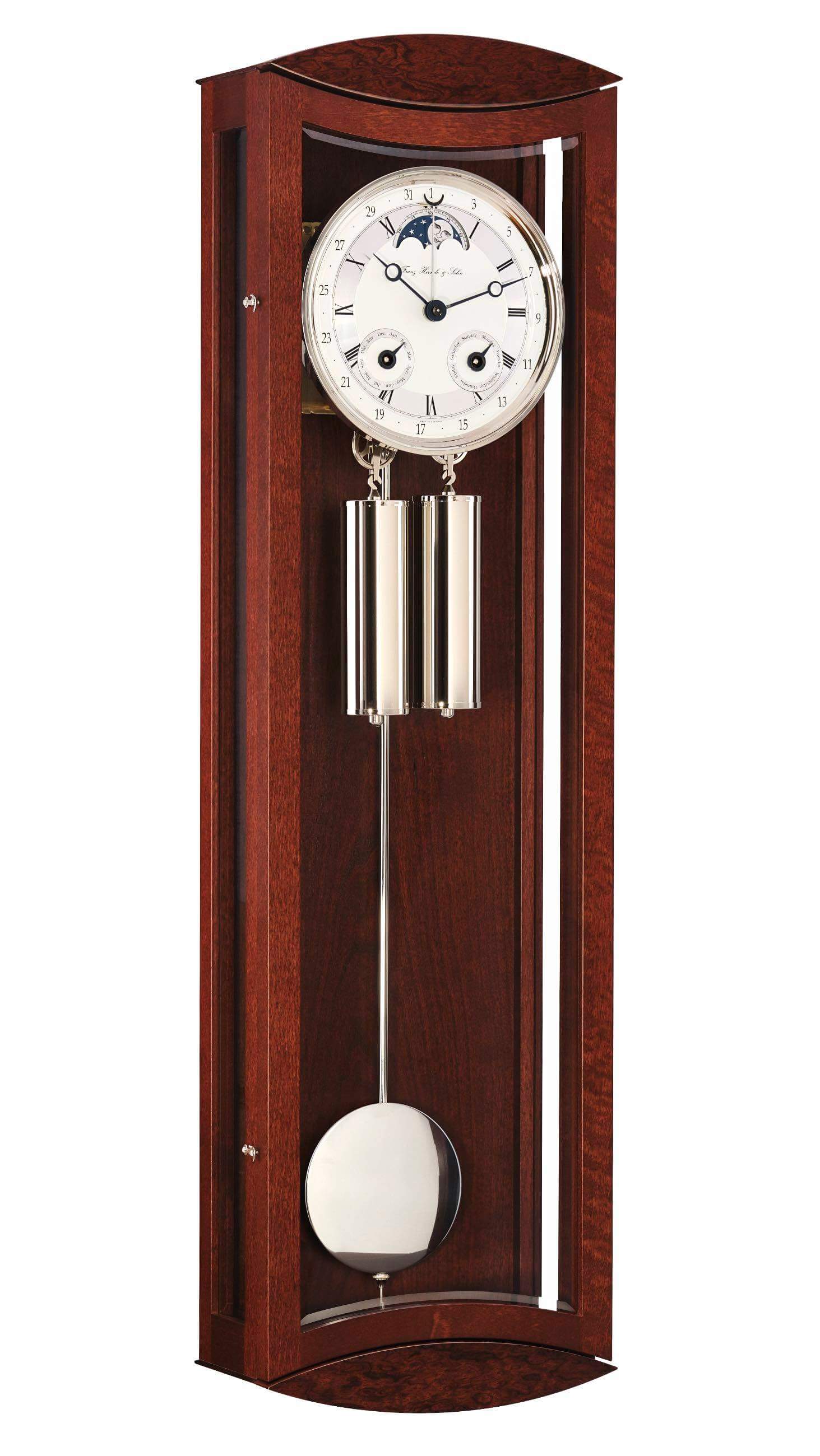Hermle -Wanduhr Mornington Mahagoni 8-Tage Mechanisch 79cm- 70650-070058