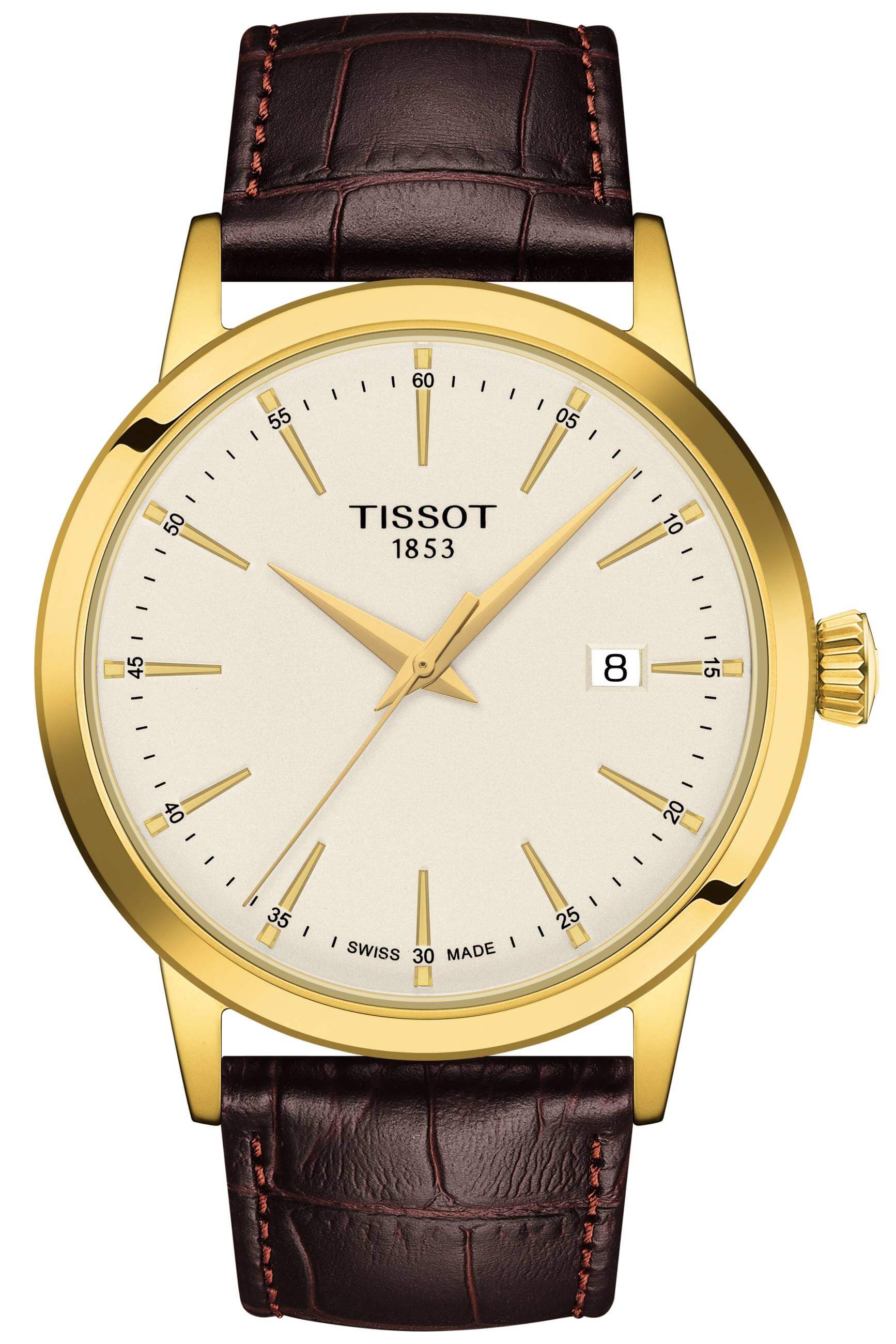 TISSOT -Classic Dream Herrenuhr Braun Gold Quarz Saphirglas 42mm- T129.410.36.261.00