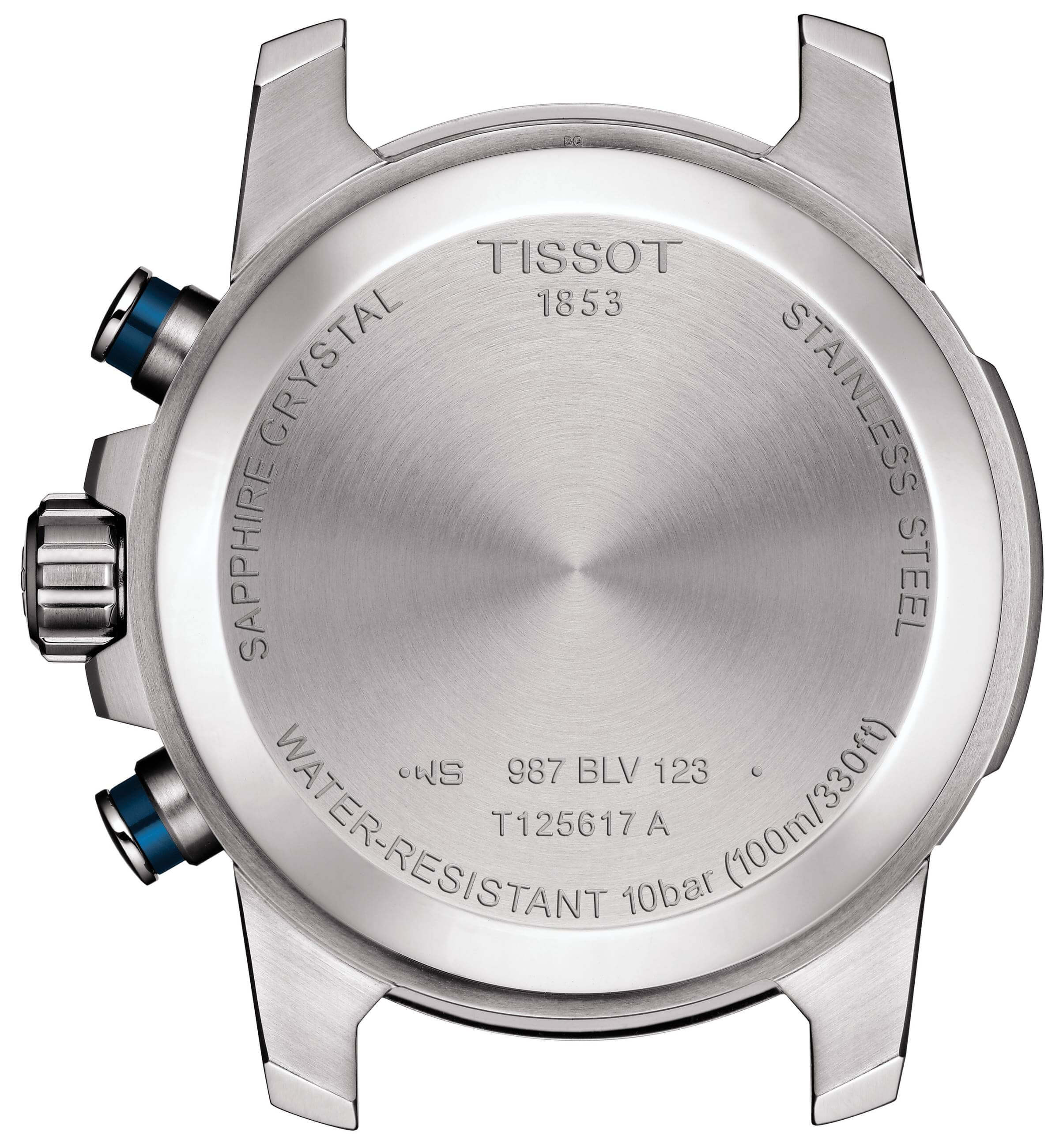 TISSOT -Supersport Chrono Men's Watch Silver Blue Quartz 46mm- T125.617.11.041.00