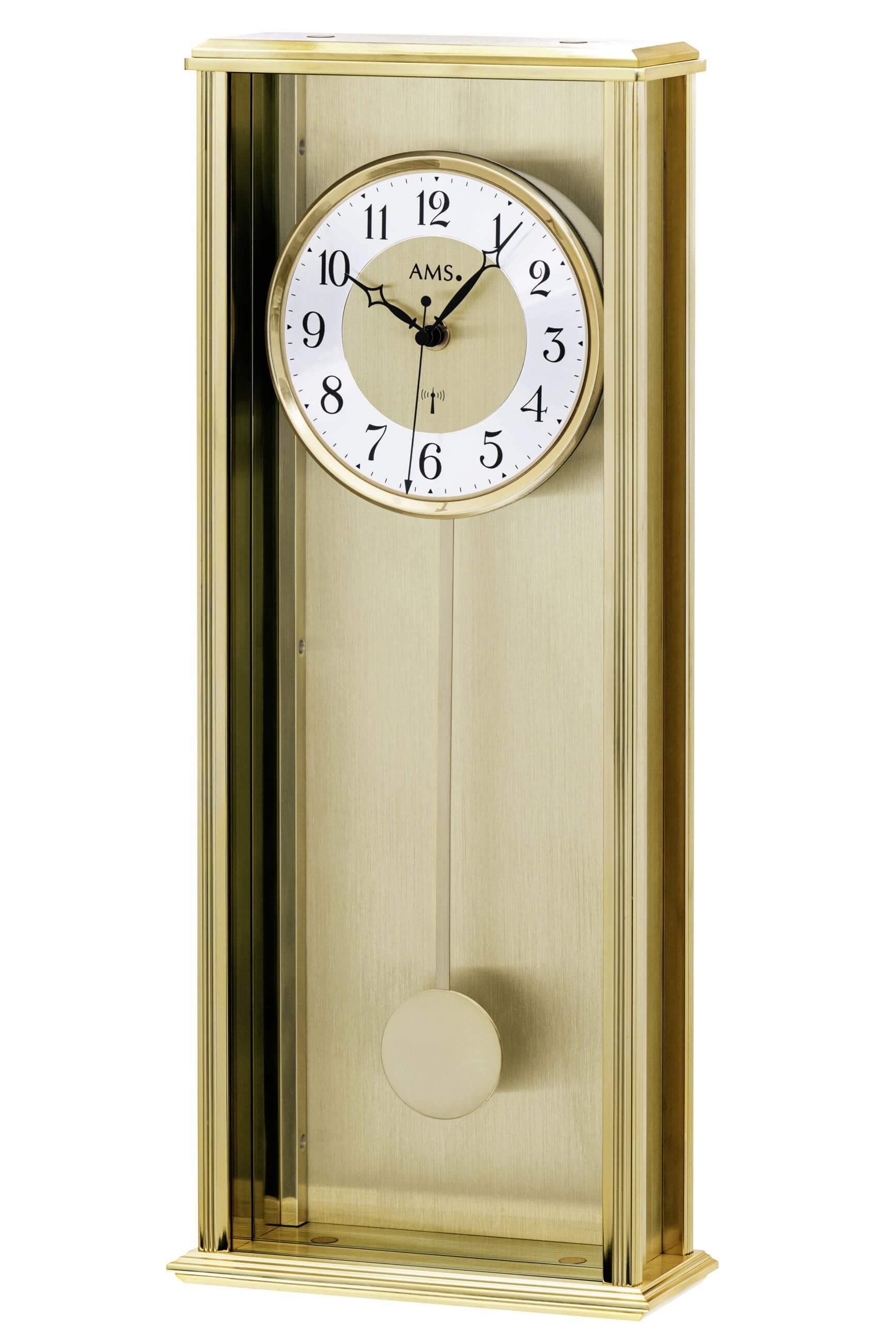 AMS -Wanduhr Gold Funkuhrwerk 51cm- 5281