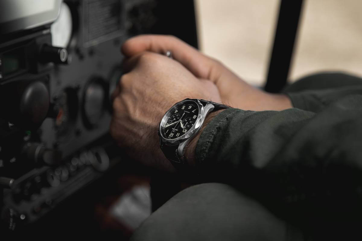 Junghans -Meister Pilot Chronoscope Men's Watch Black Automatic Sapphire Crystal 43mm- 027/3590.00