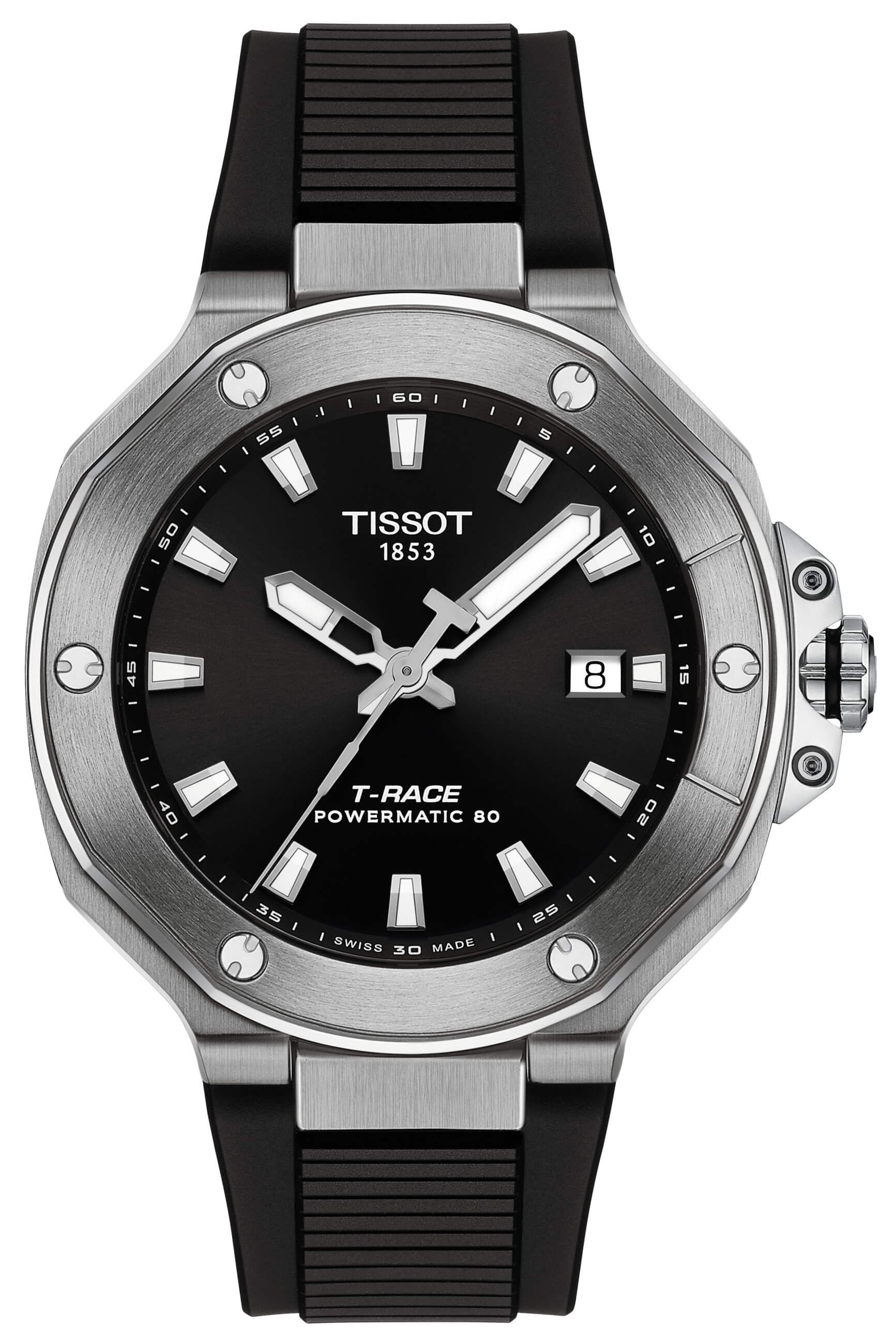 TISSOT -T-Race Powermatic 80 Men's Watch Black Silver Automatic Sapphire Crystal 41mm- T141.807.17.051.00