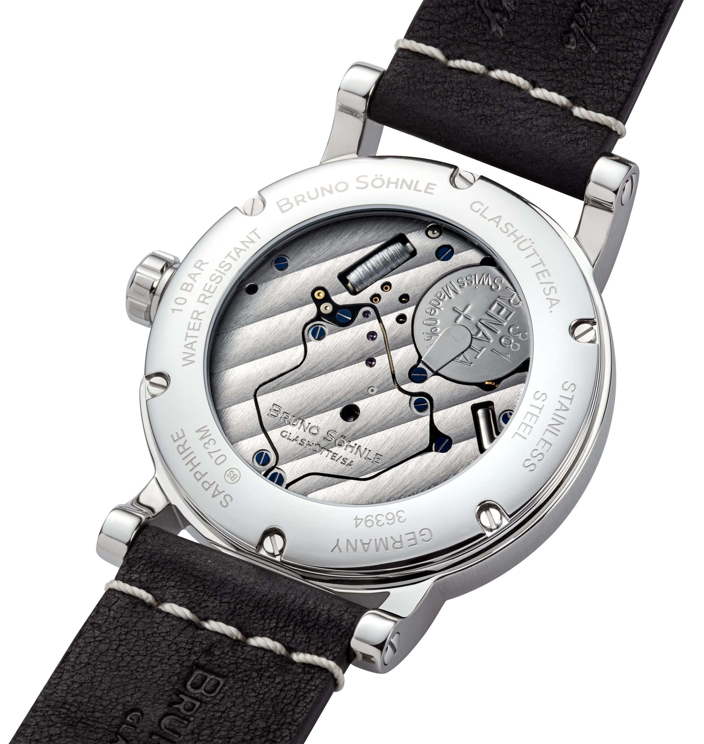 Bruno Söhnle -Pesaro I Herrenuhr Schwarz Silber Quarz Saphirglas 43mm- 17-13073-743