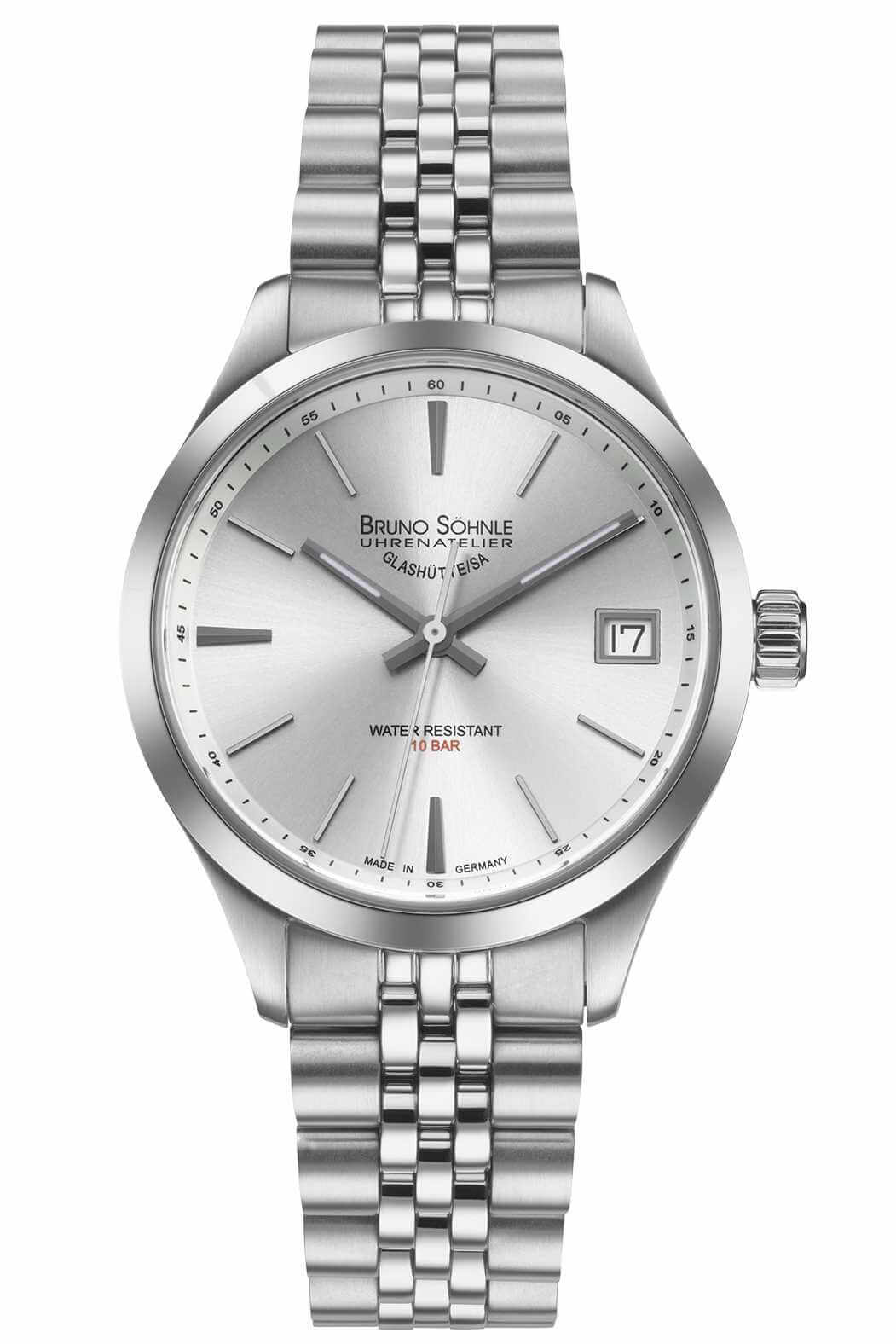 Bruno Söhnle -Turin II Small Damenuhr Silber Quarz 34mm- 17-13226-242