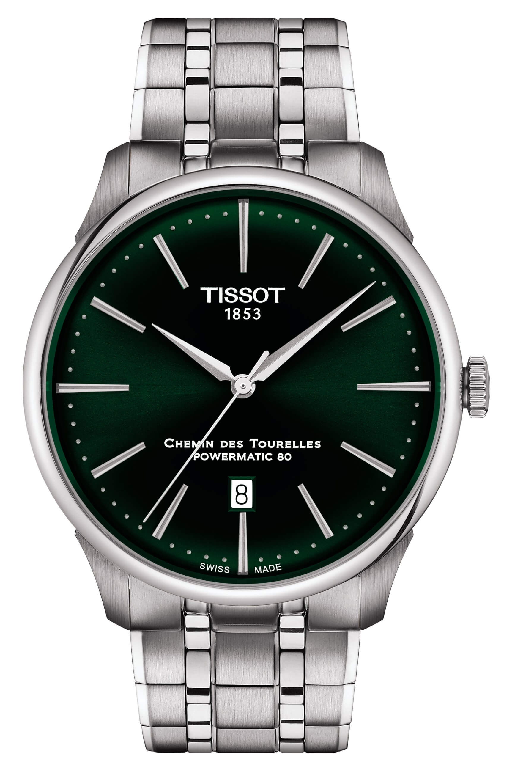 TISSOT -Chemin des Tourelles Powermatic 80 men's watch silver automatic sapphire crystal 42mm- T139.407.11.091.00