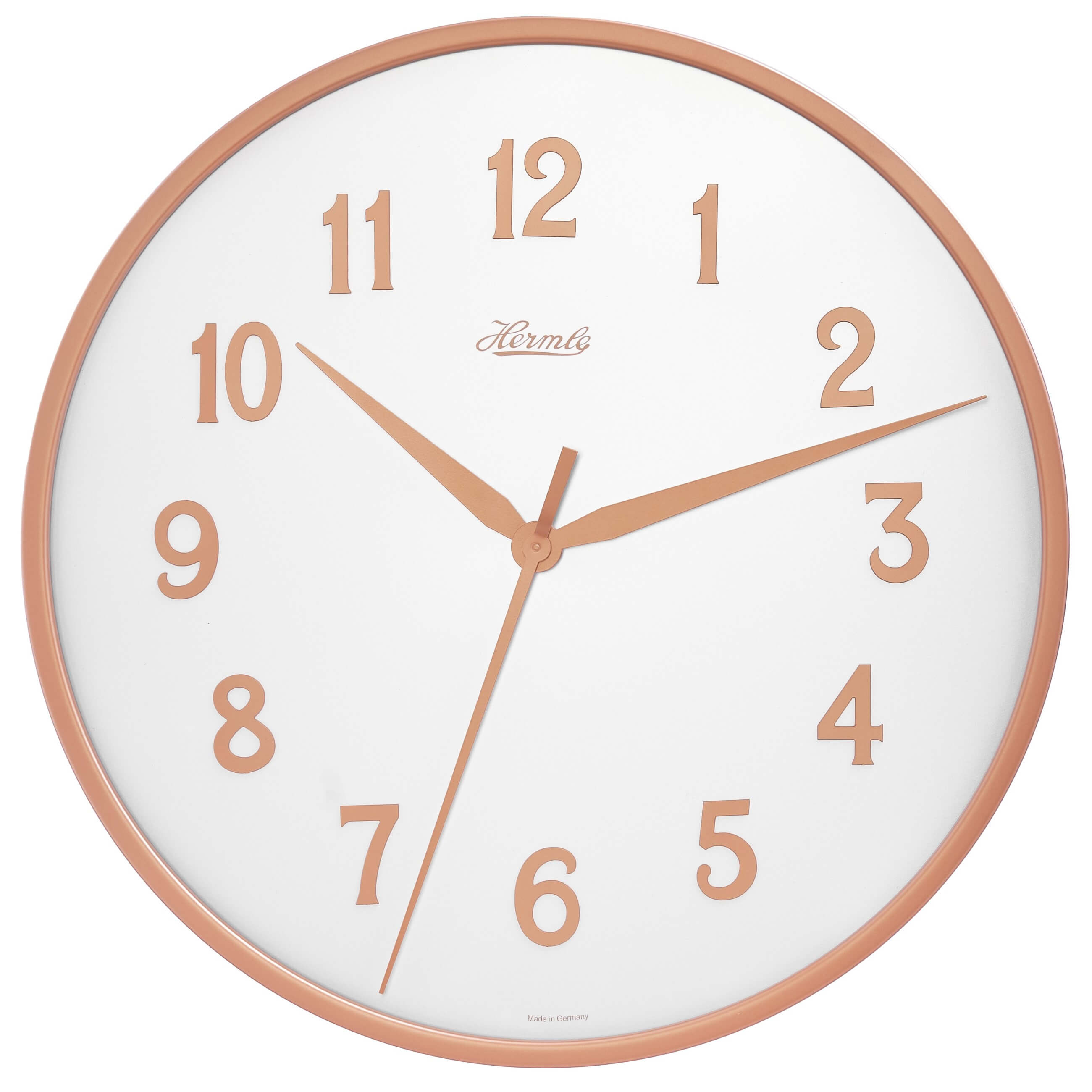 Hermle -Wall clock rose gold white Arabic numerals quartz 40cm- 30921-V52100