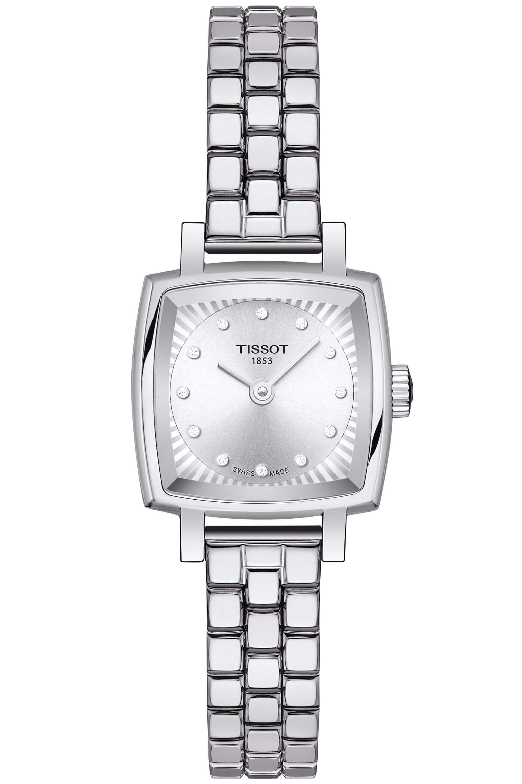 TISSOT -Lovely Square ladies' watch silver quartz sapphire crystal 20mm- T058.109.11.036.01