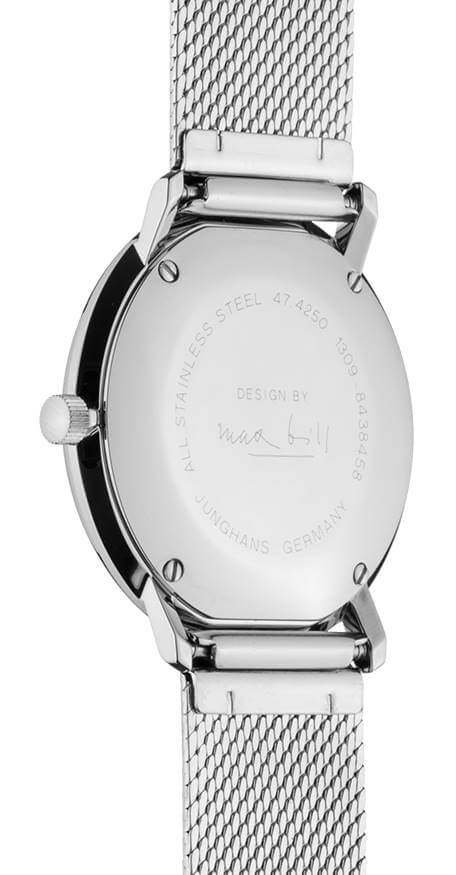 Junghans -max bill ladies silver quartz sapphire crystal 33mm- 047/4250.46