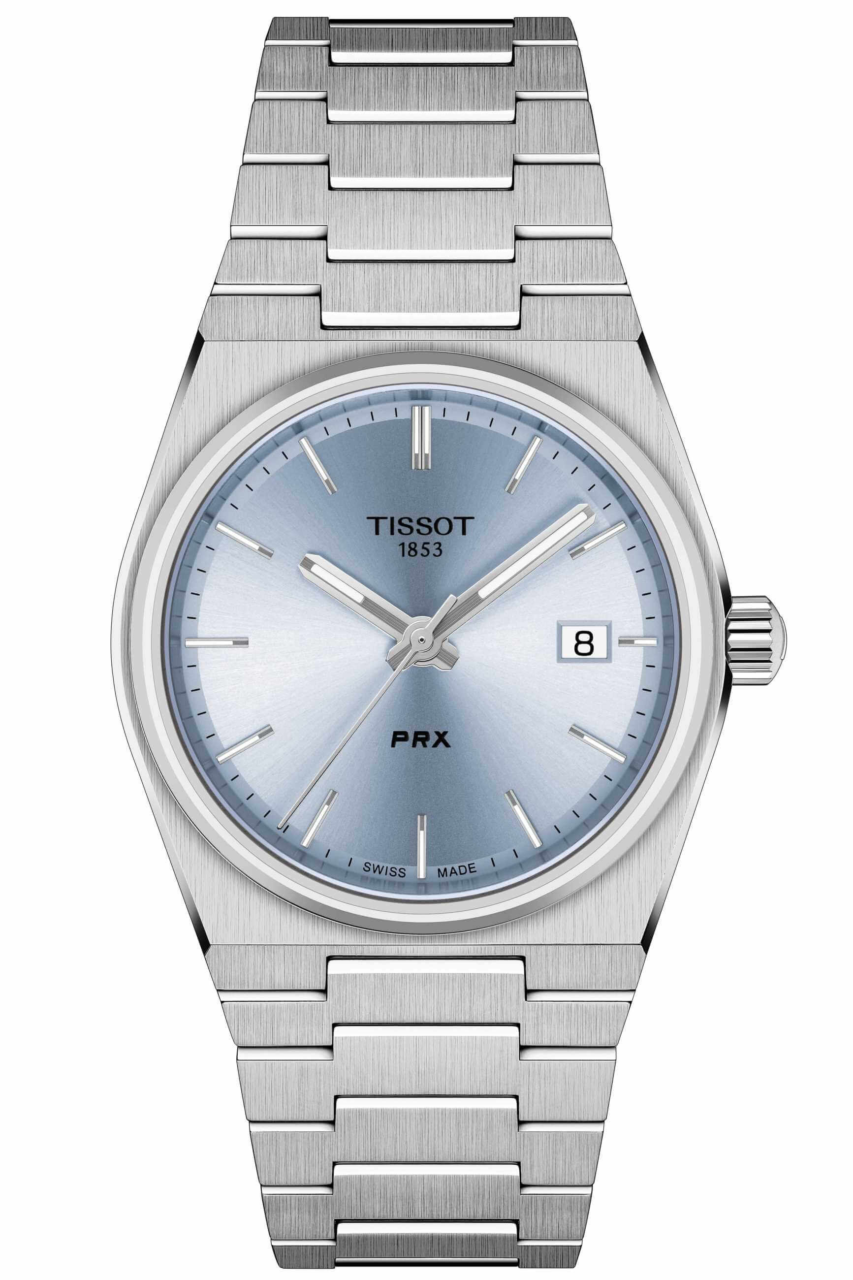 TISSOT -PRX ladies' watch silver blue quartz 35mm- T137.210.11.351.00